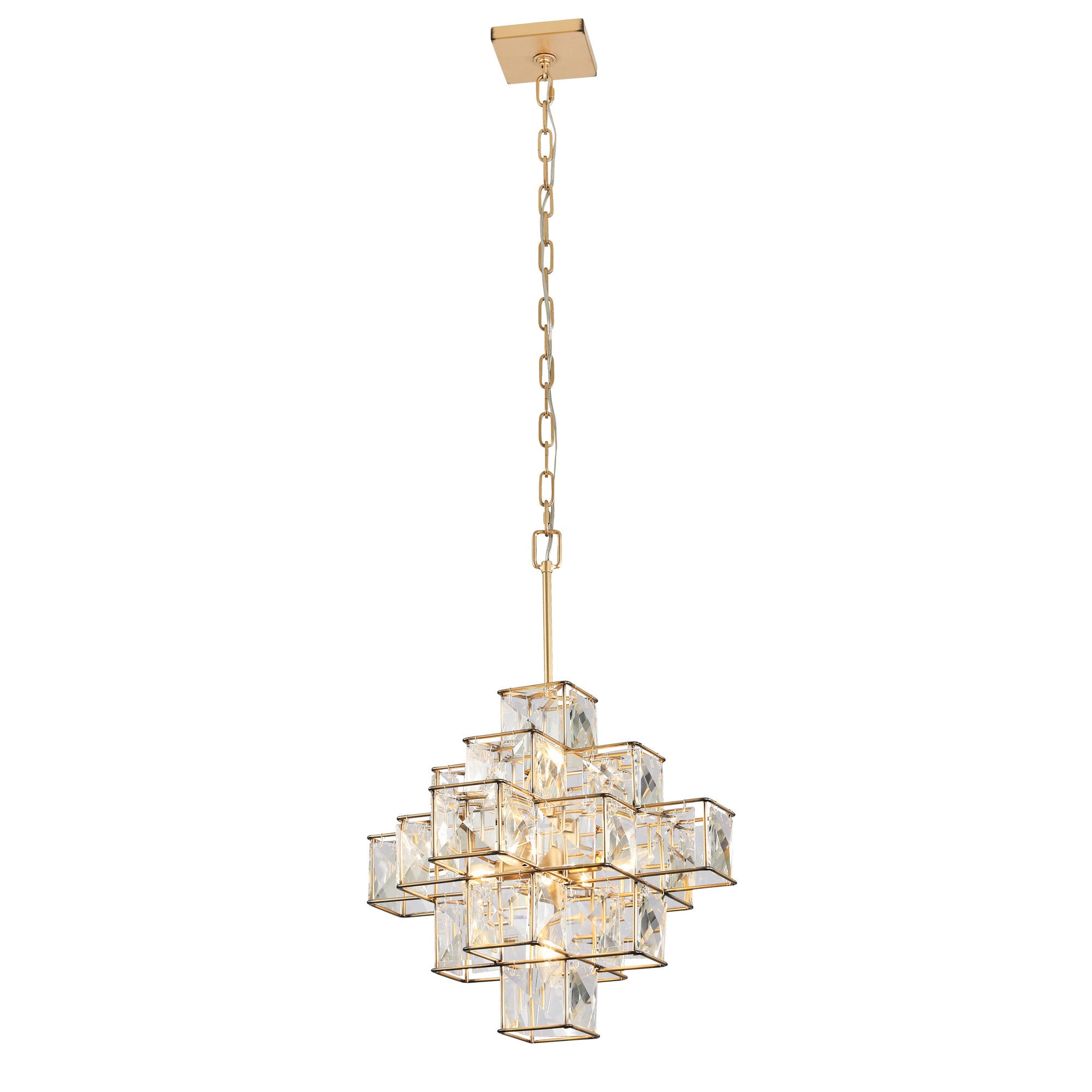 Cubic 6-Light Pendant - Calypso Gold