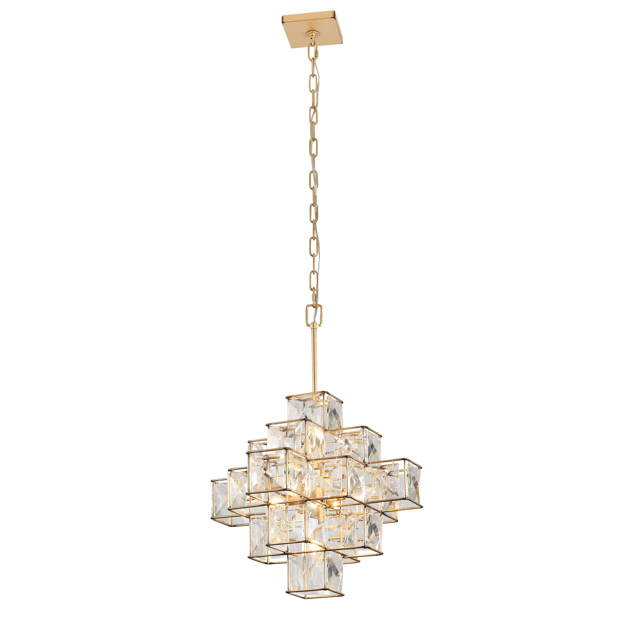 Cubic 6 Light Pendant - Calypso Gold
