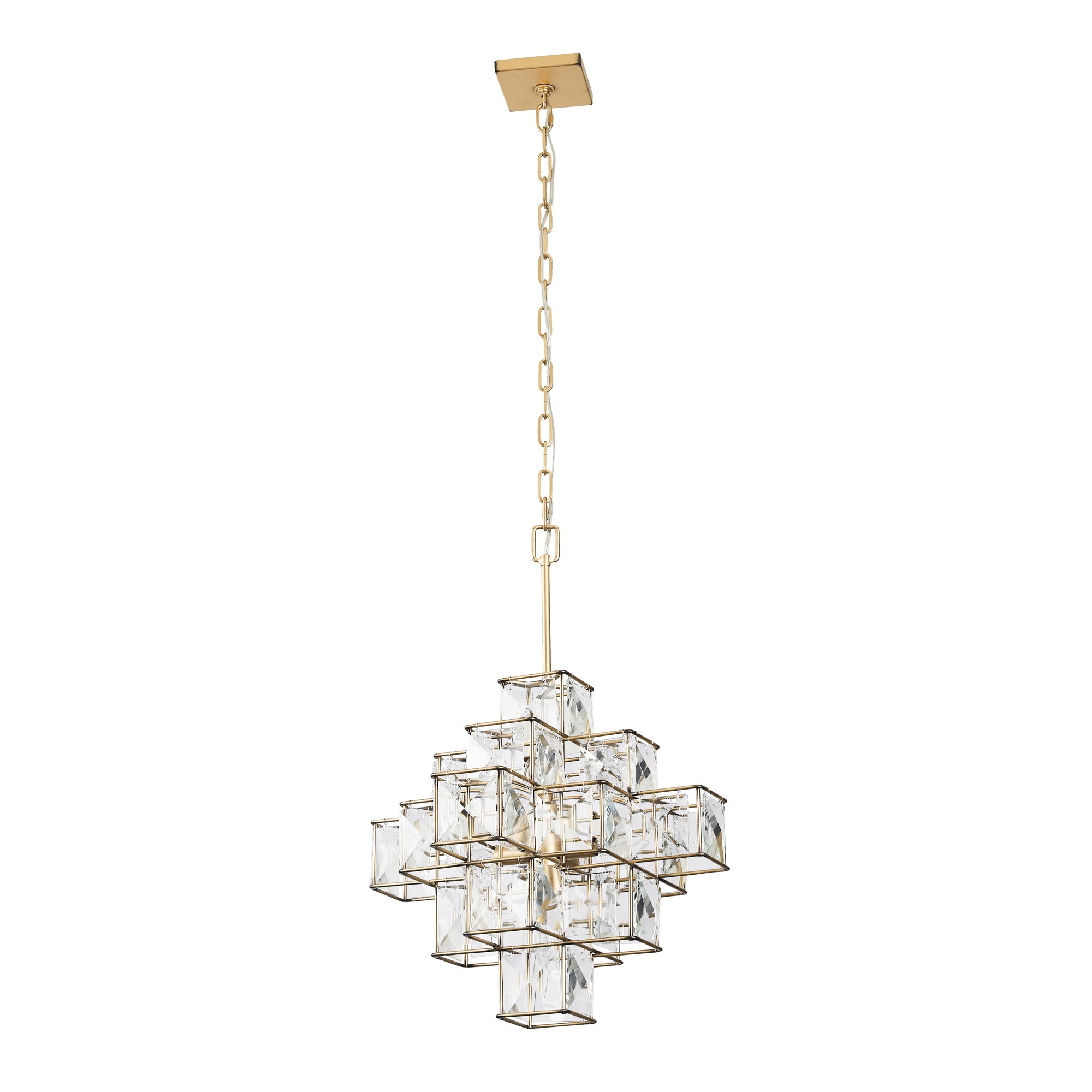 Cubic 6 Light Pendant - Calypso Gold