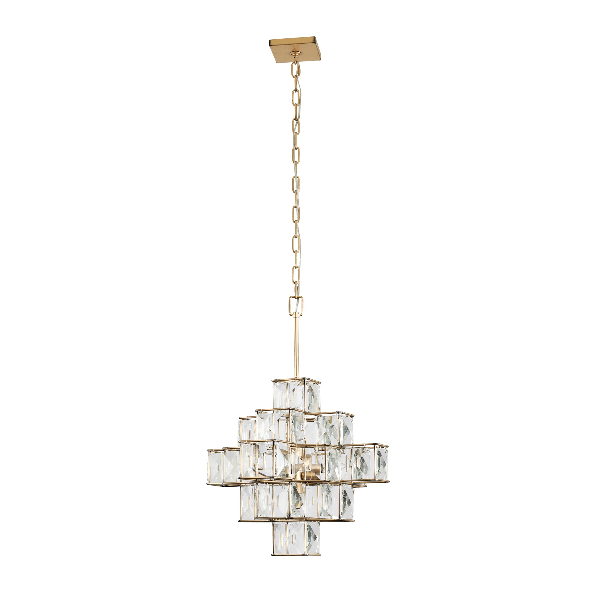Cubic 6 Light Pendant - Calypso Gold