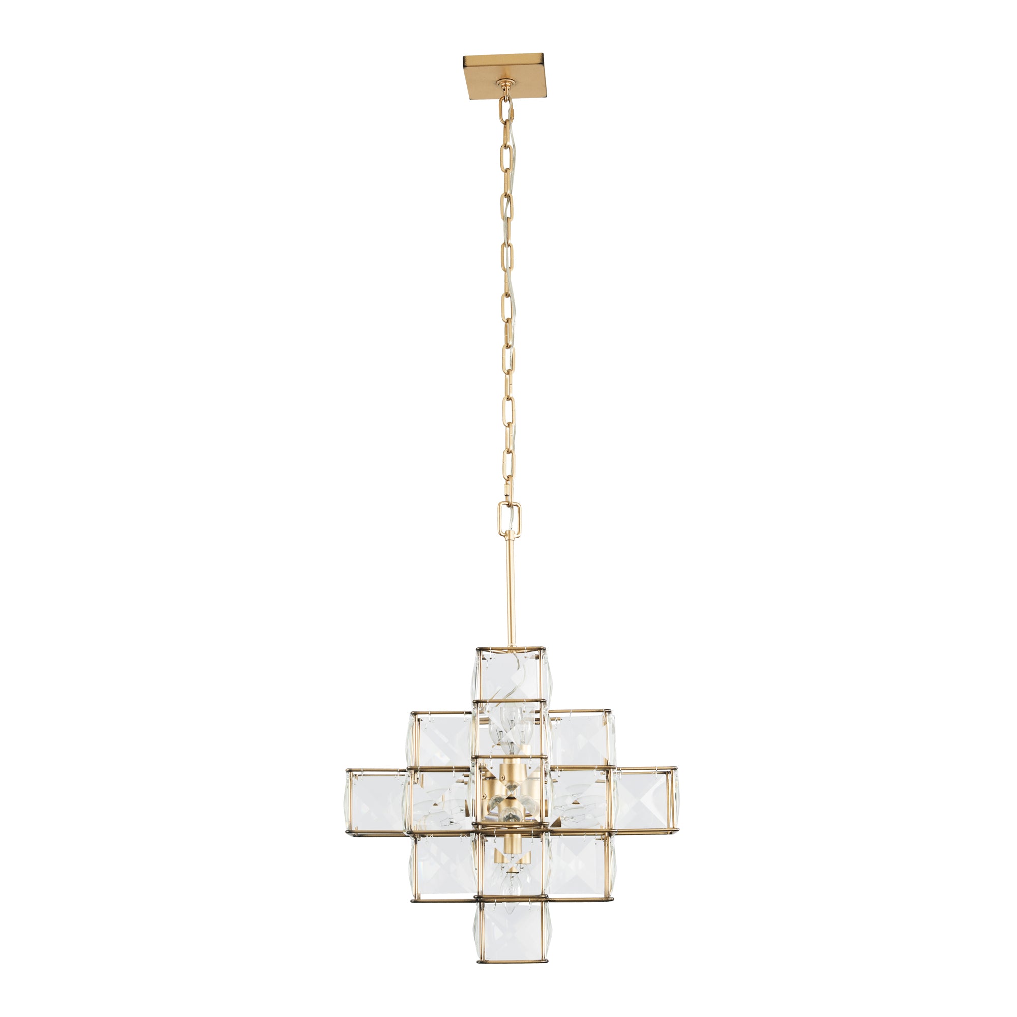 Cubic 6 Light Pendant - Calypso Gold