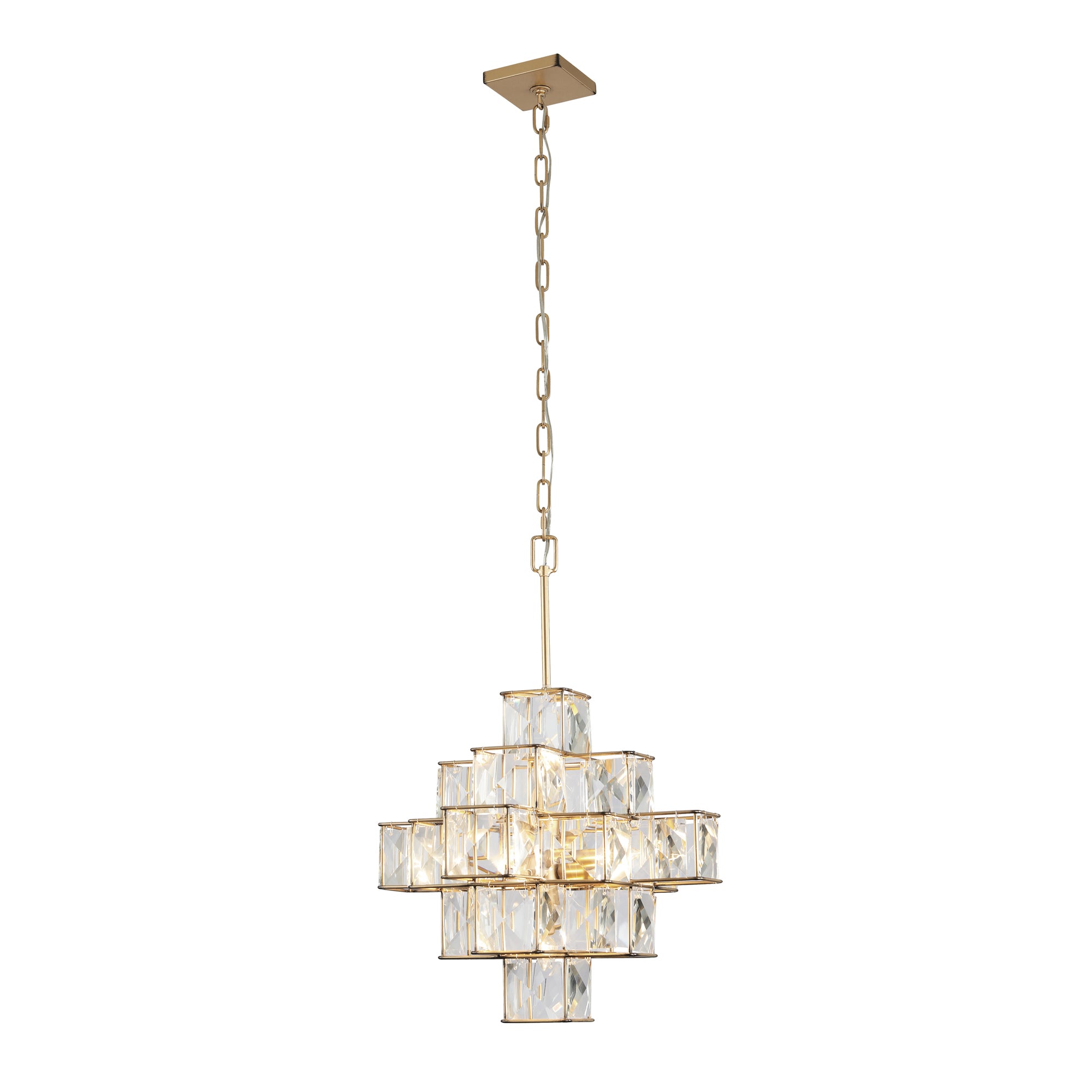 Cubic 6-Light Pendant - Calypso Gold