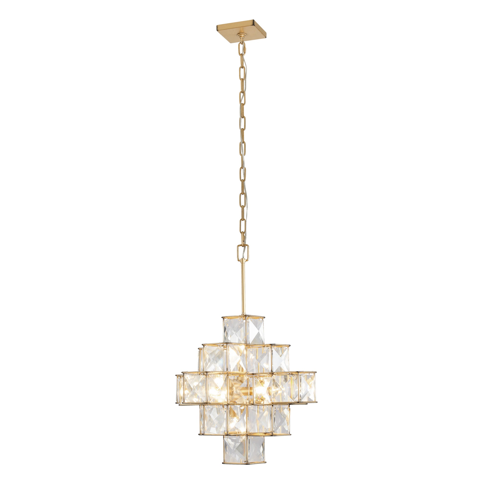 Cubic 6 Light Pendant - Calypso Gold