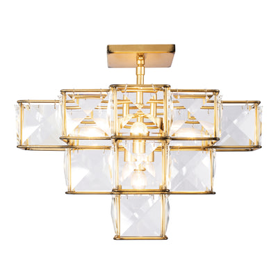 Cubic 5 Light Ceiling Fixture - Calypso Gold