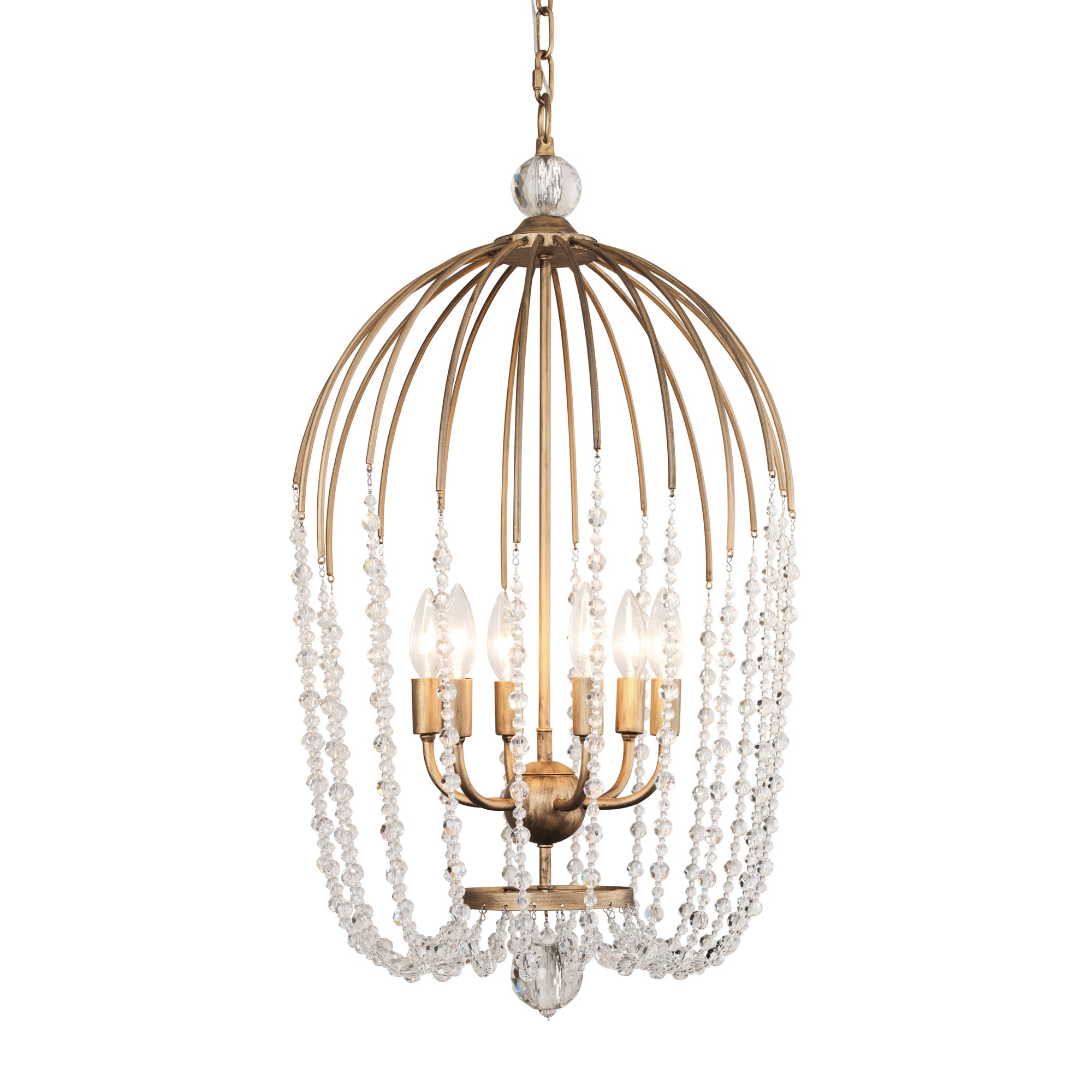 Voliere 6-Light Crystal Pendant