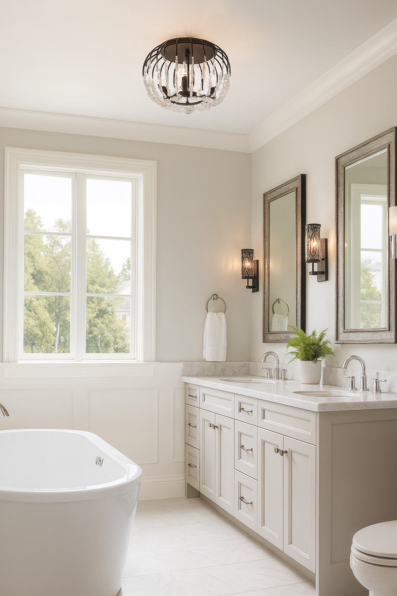 Voliere 3 Light Semi-Flush - Matte Black