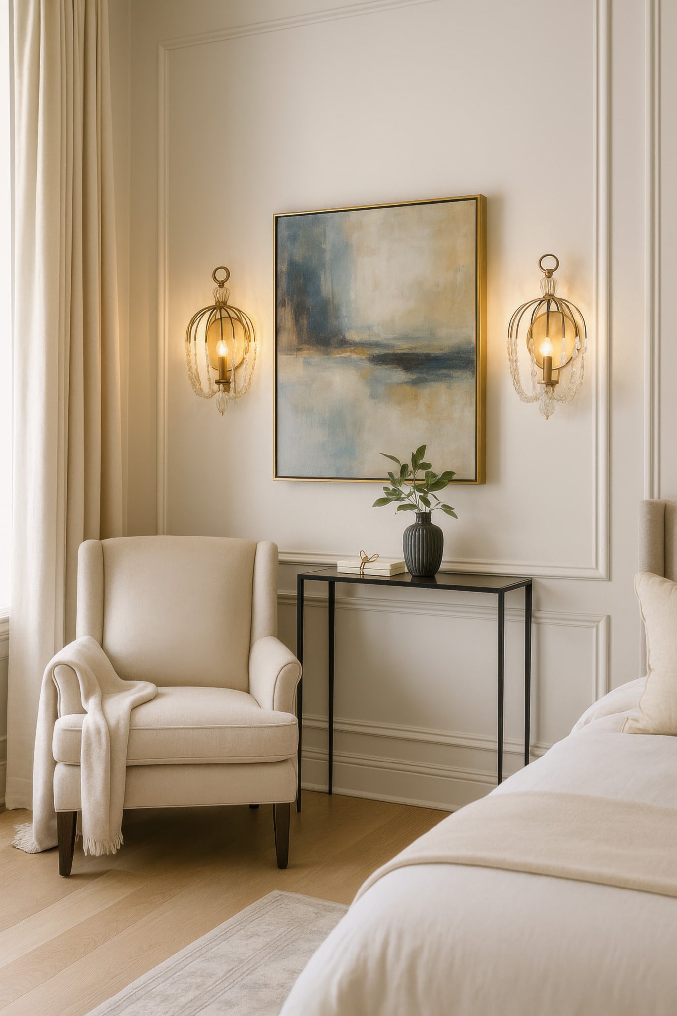 Voliere 1 Light Crystal Wall Sconce - Havana Gold