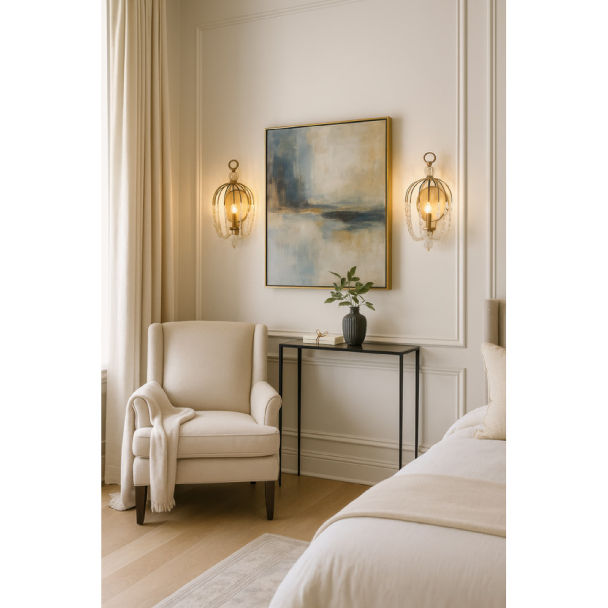 Voliere 1-Light Crystal Wall Sconce