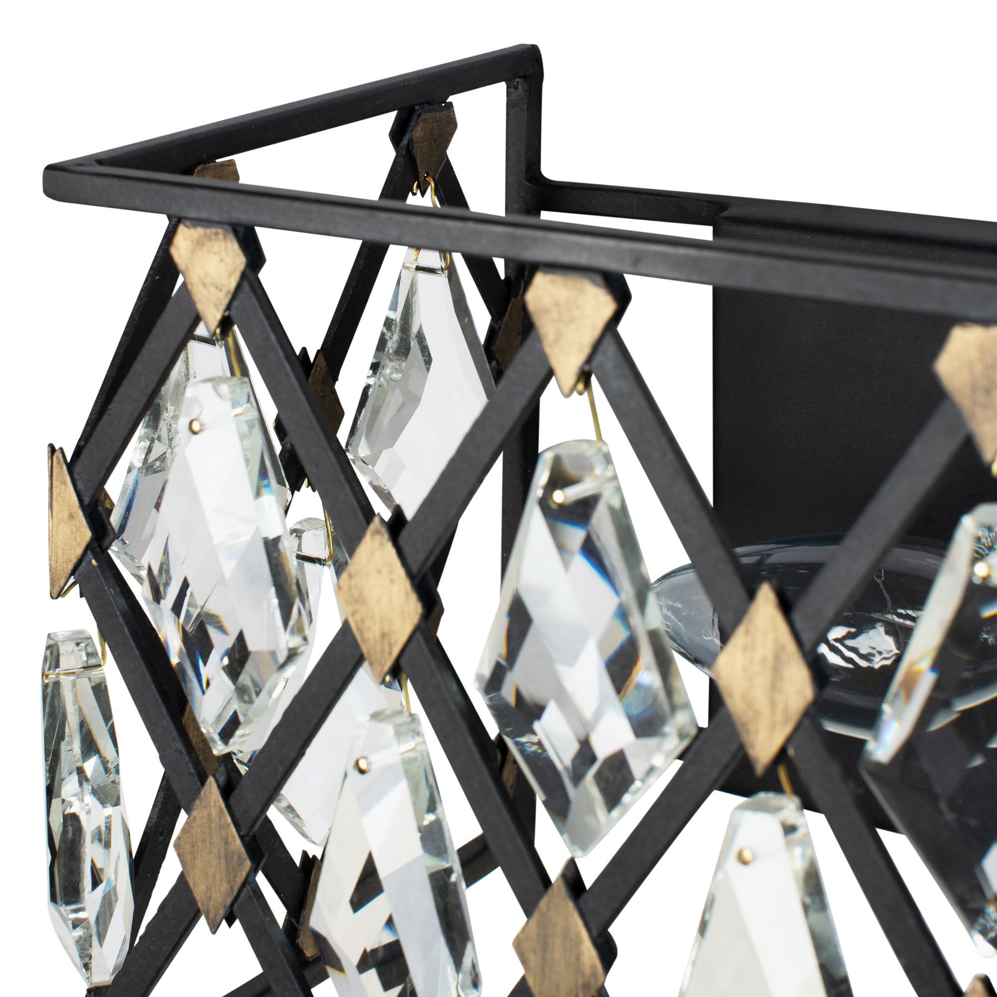 Windsor 3 Light Crystal Bath - Carbon/Havana Gold