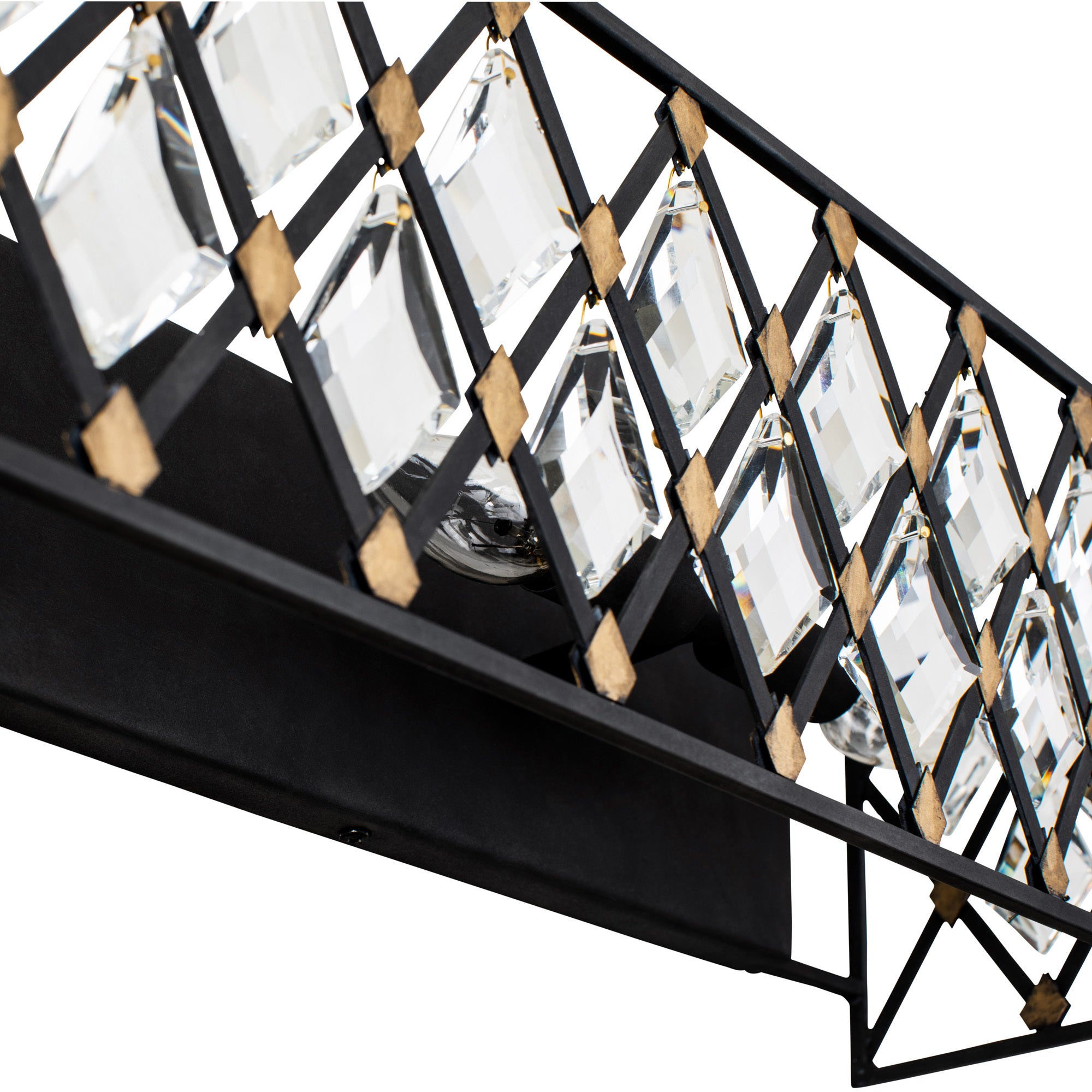 Windsor 4 Light Crystal Bath - Carbon/Havana Gold