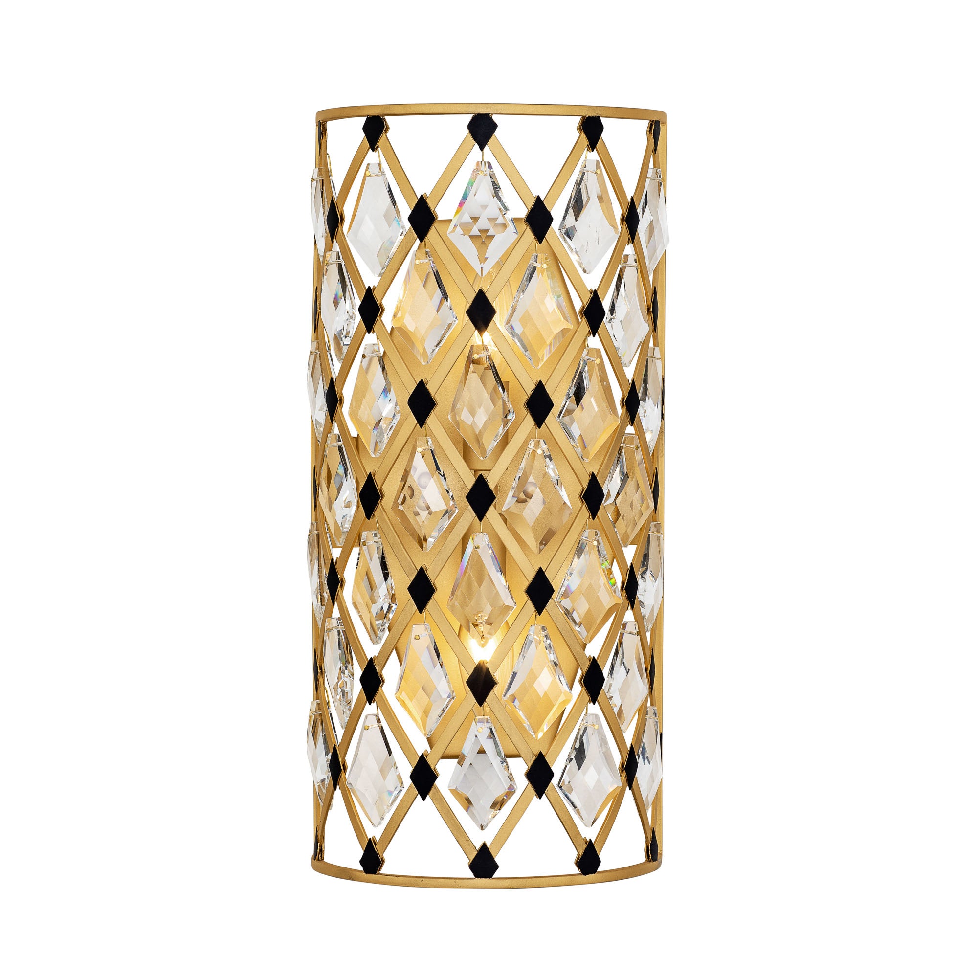 Windsor 2-Light Wall Sconce – French Gold/Matte Black by Varaluz