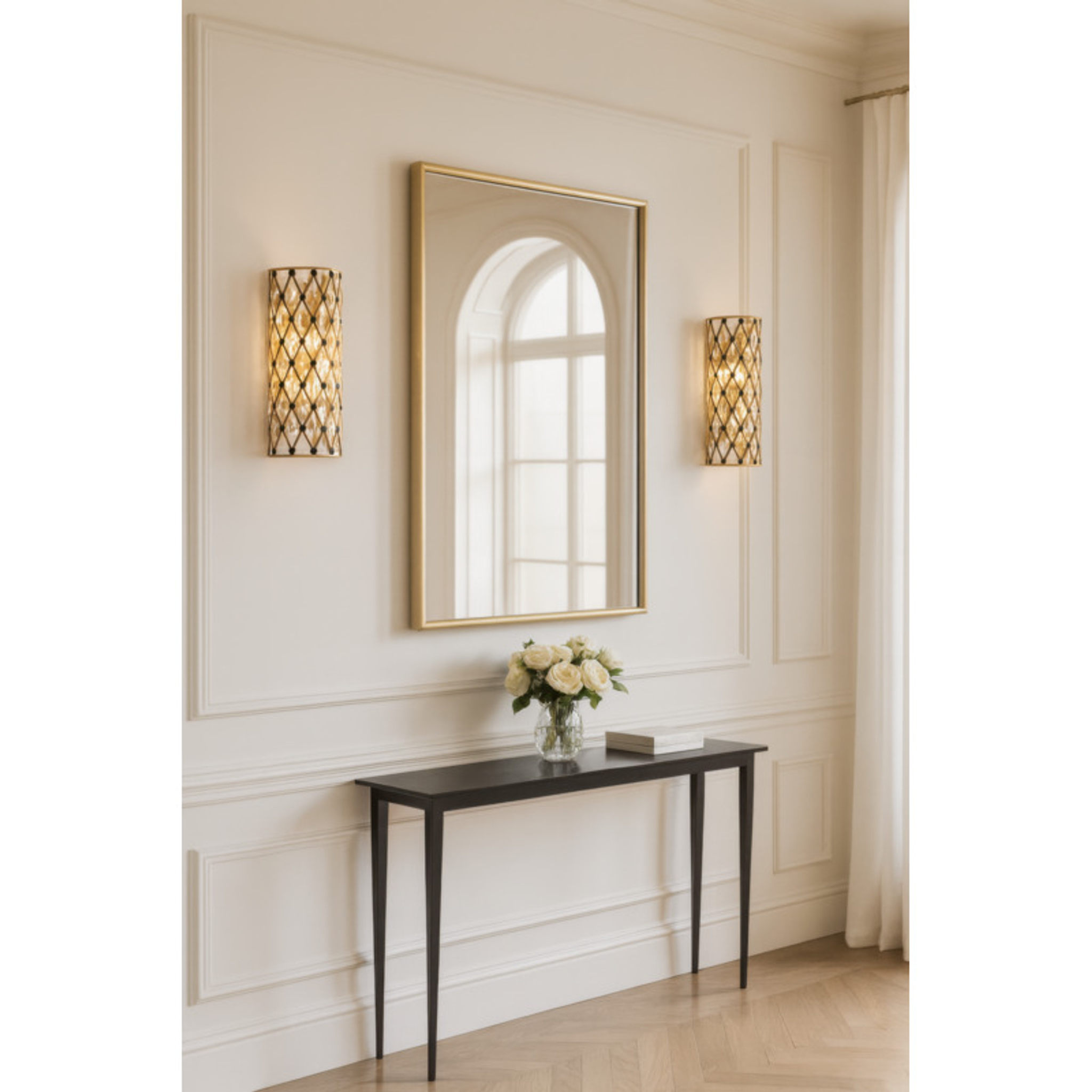 Windsor 2-Light Wall Sconce – French Gold/Matte Black by Varaluz