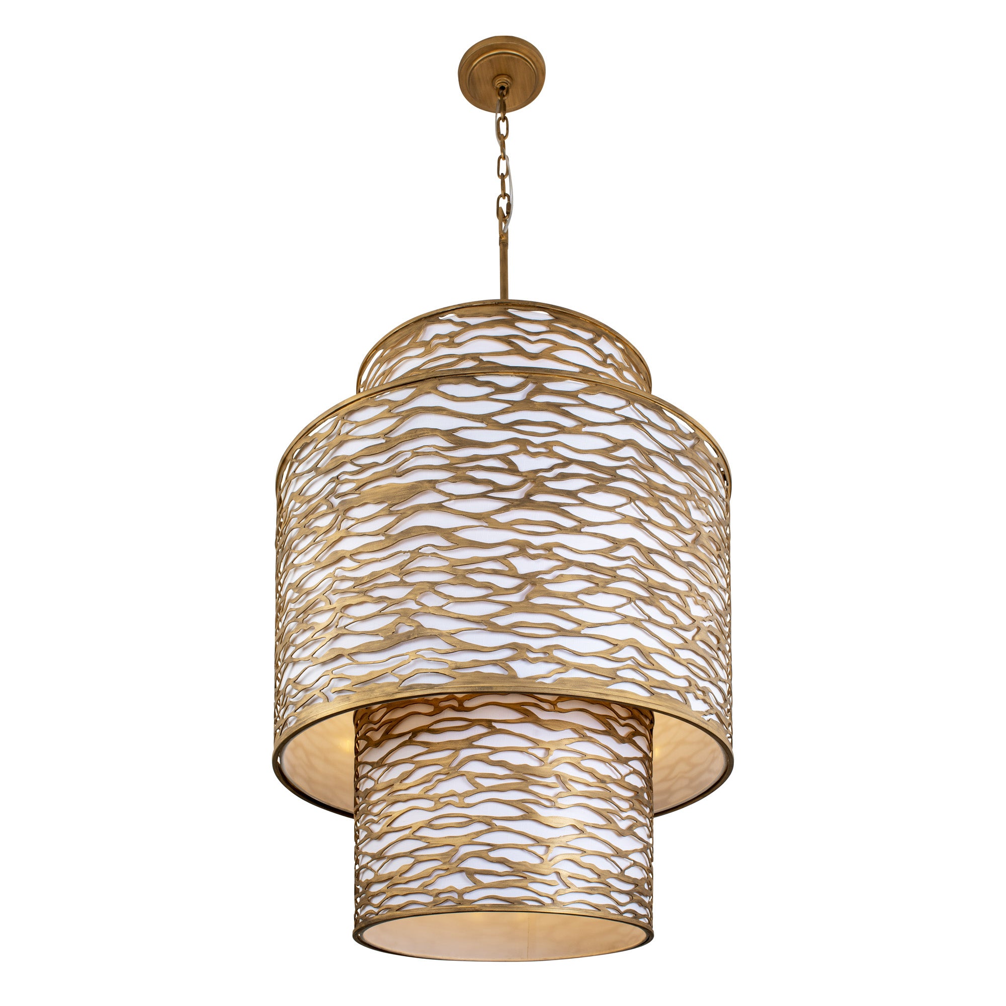 Kato 16 Light 3-Tier Foyer - Havana Gold