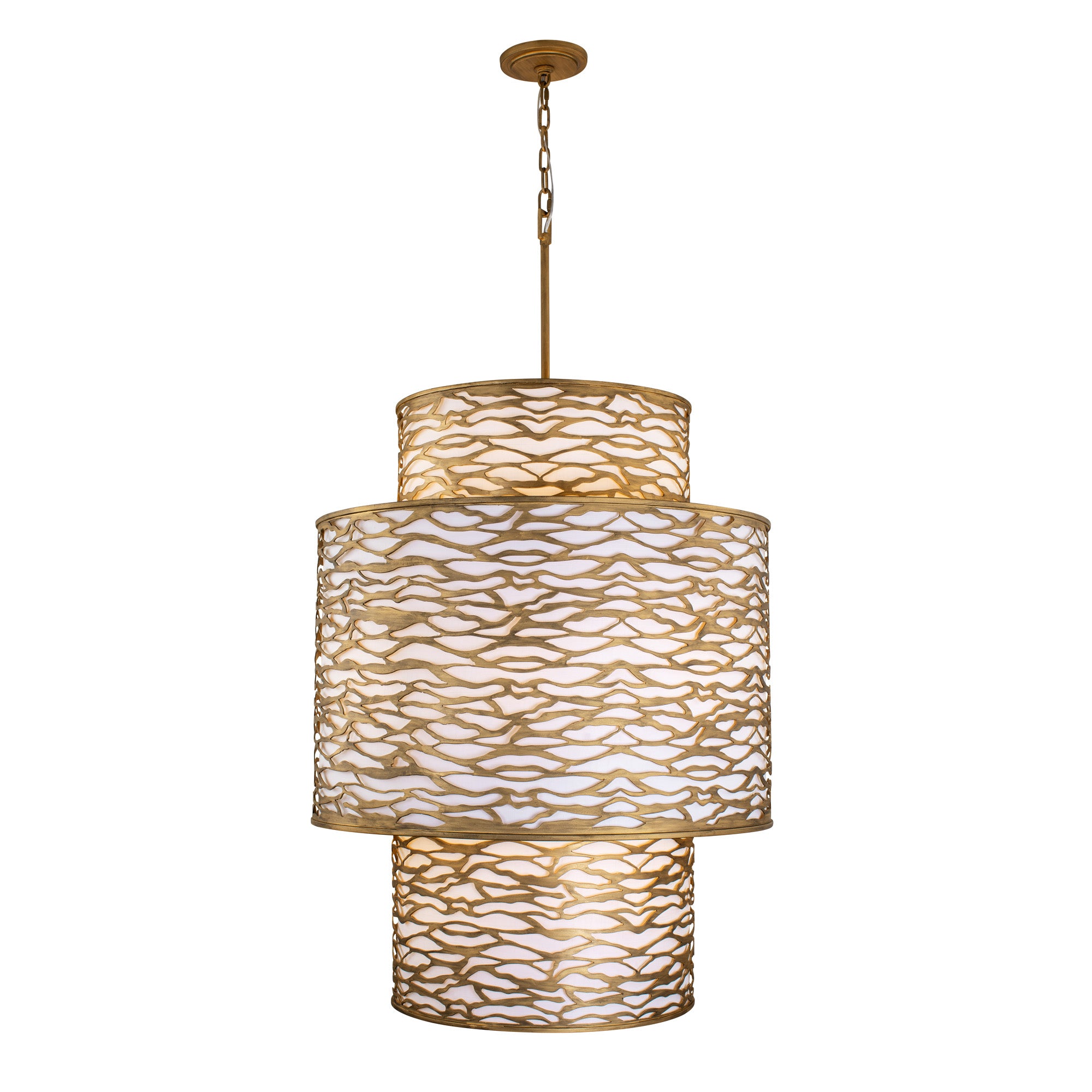 Kato 16 Light 3-Tier Foyer - Havana Gold