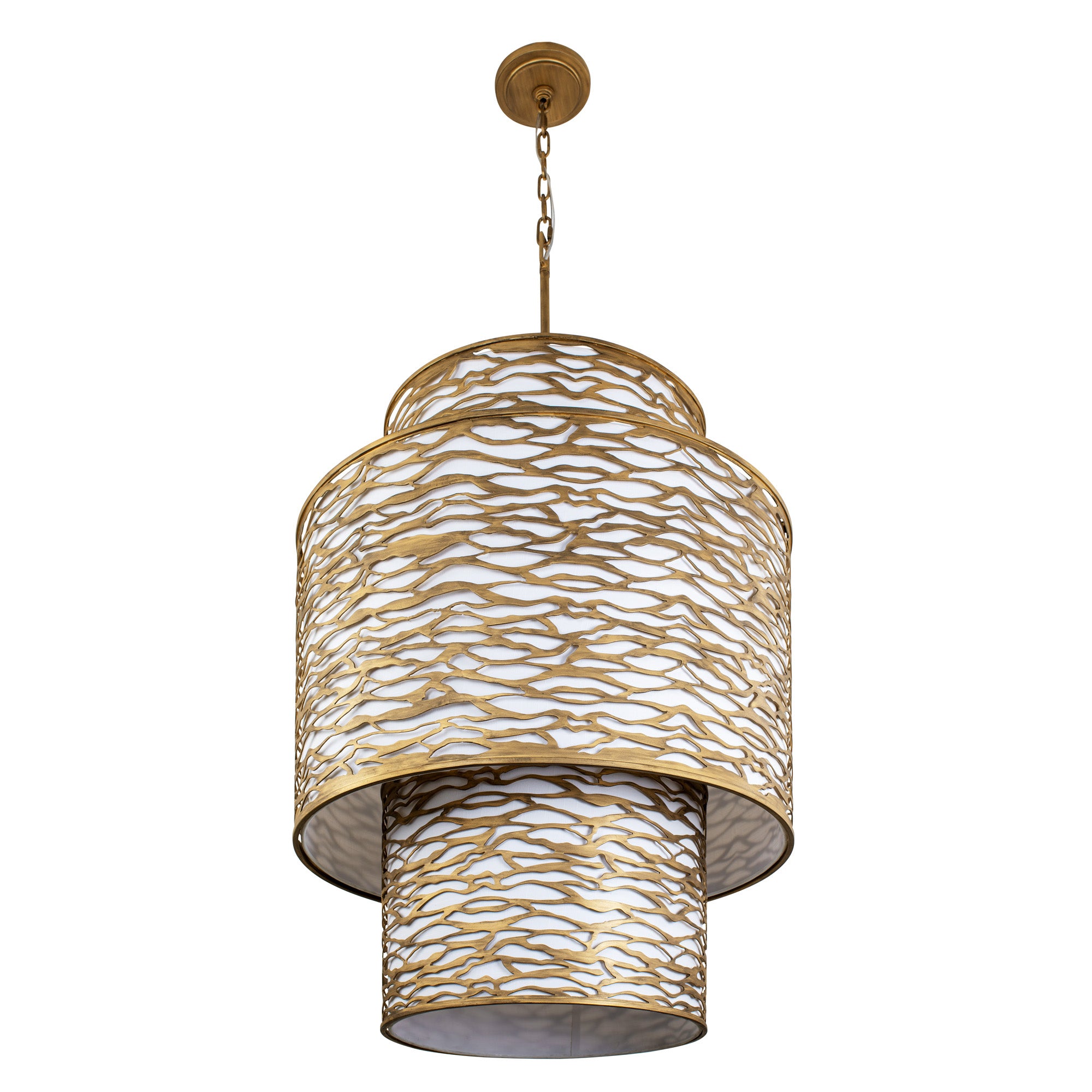 Kato 16 Light 3-Tier Foyer - Havana Gold