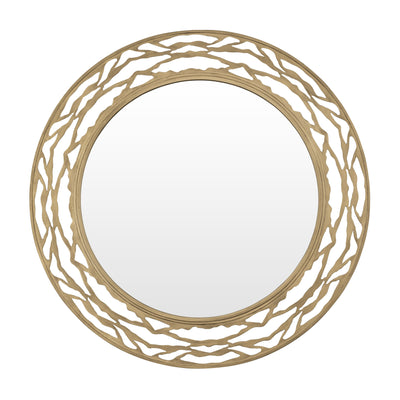 Kato 33-in Round Mirror - Havana Gold