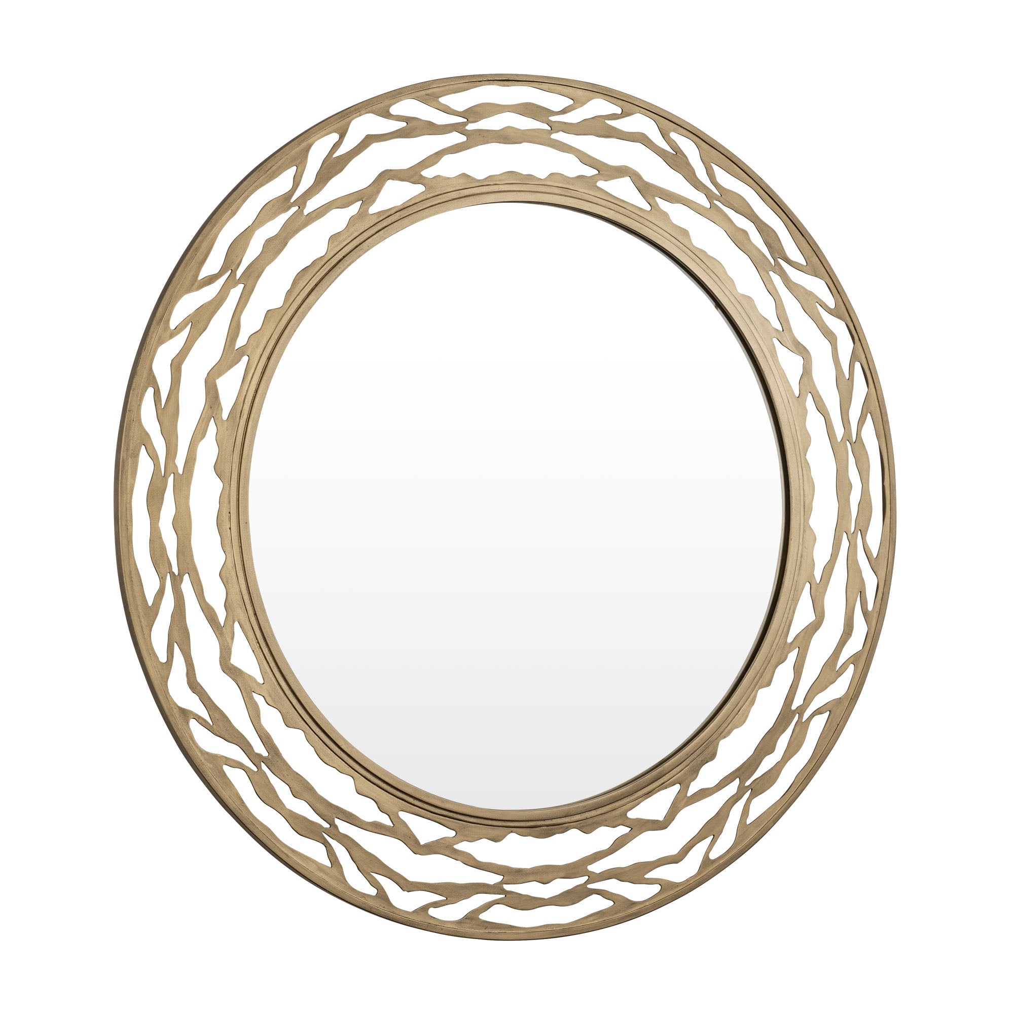 Kato 33-in Round Mirror - Havana Gold