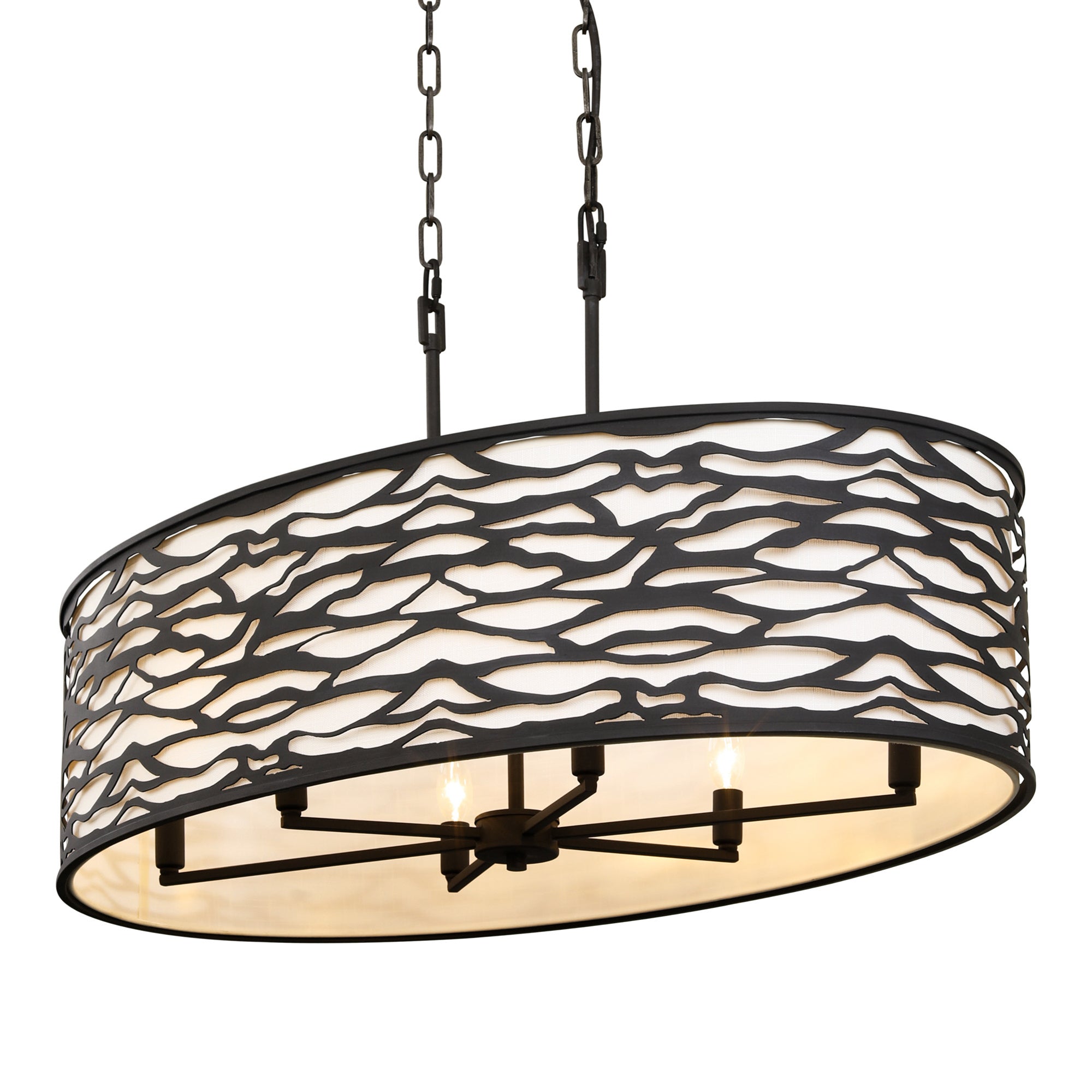 Kato 6 Light Oval Pendant - Carbon Black