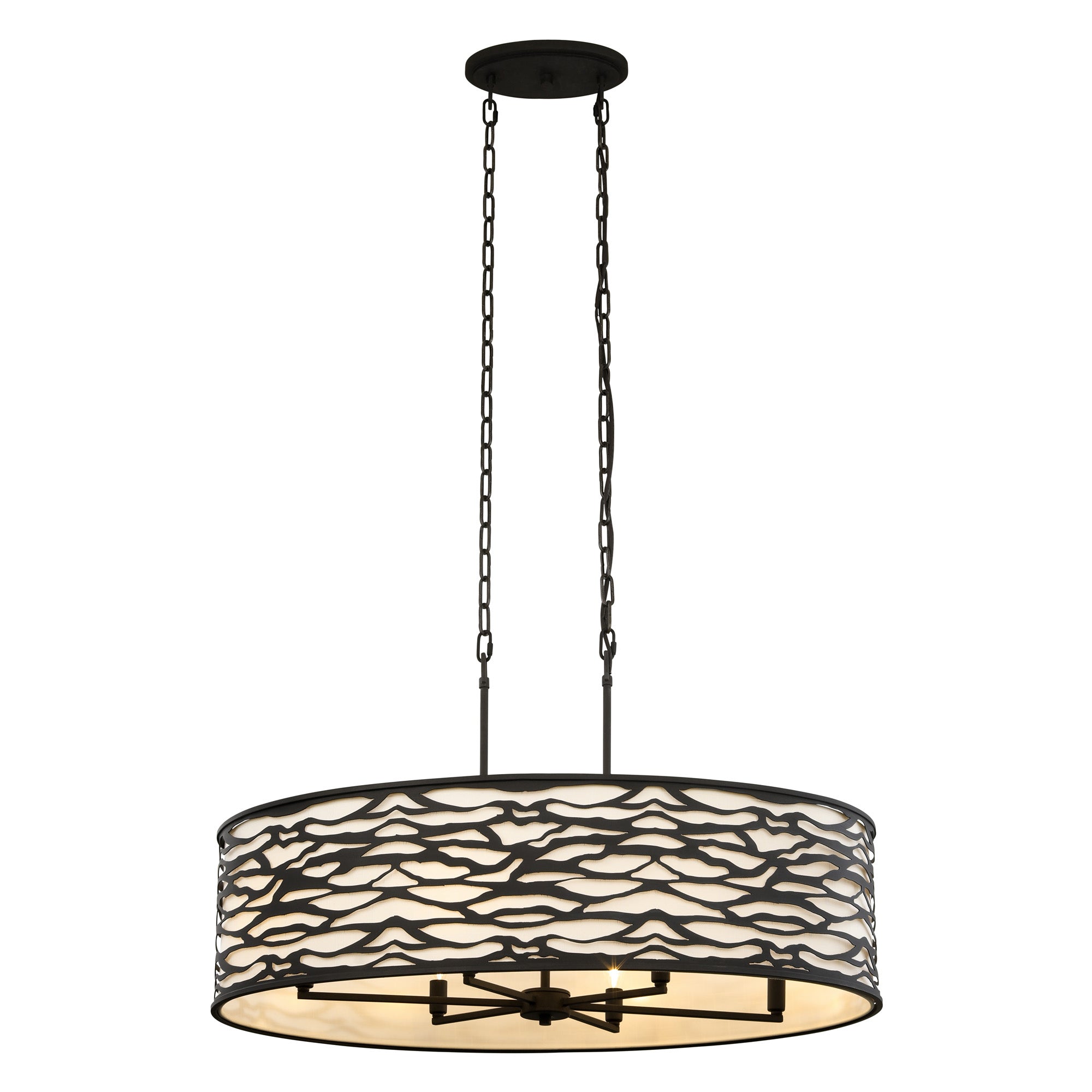 Kato 6 Light Oval Pendant - Carbon Black