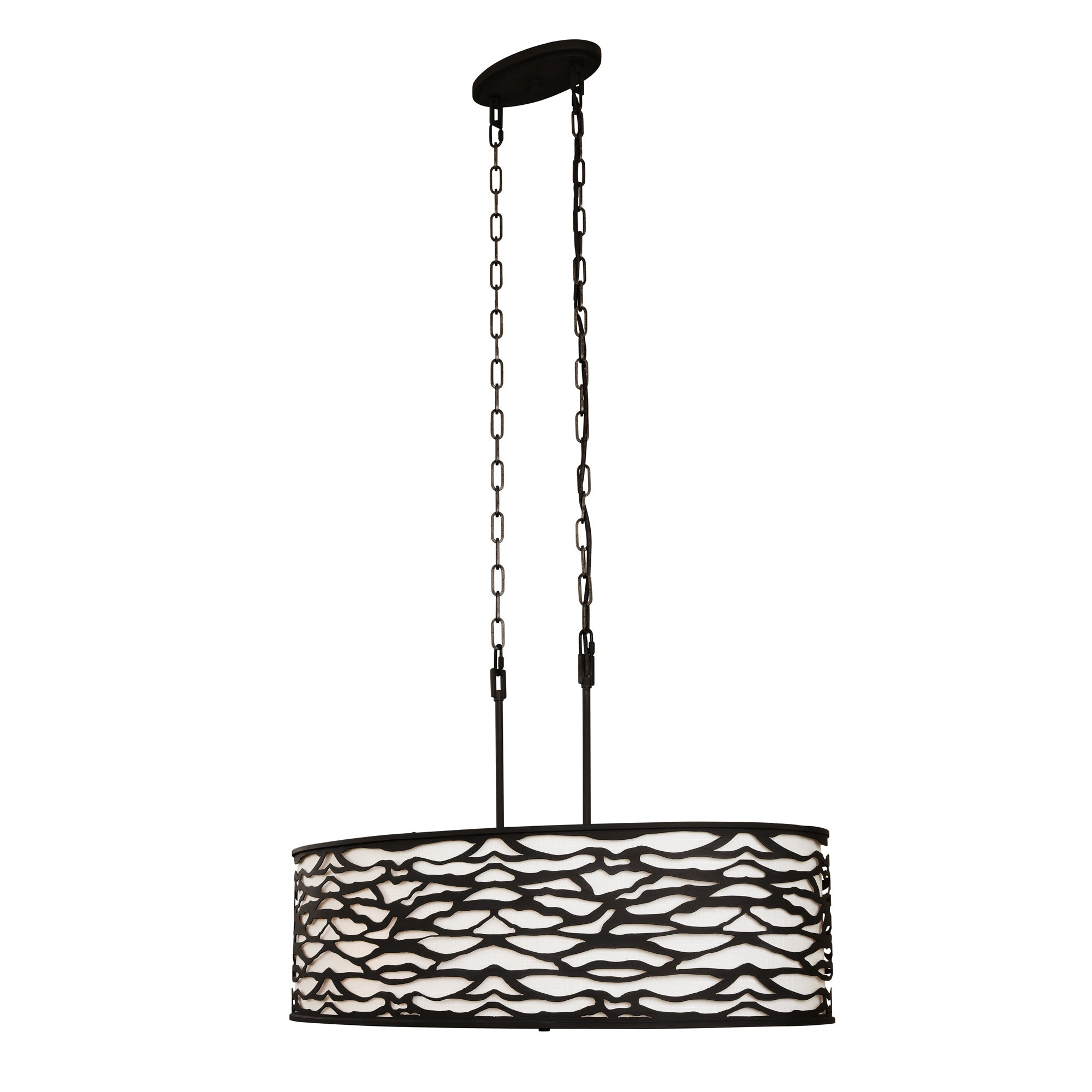 Kato 6 Light Oval Pendant - Carbon Black