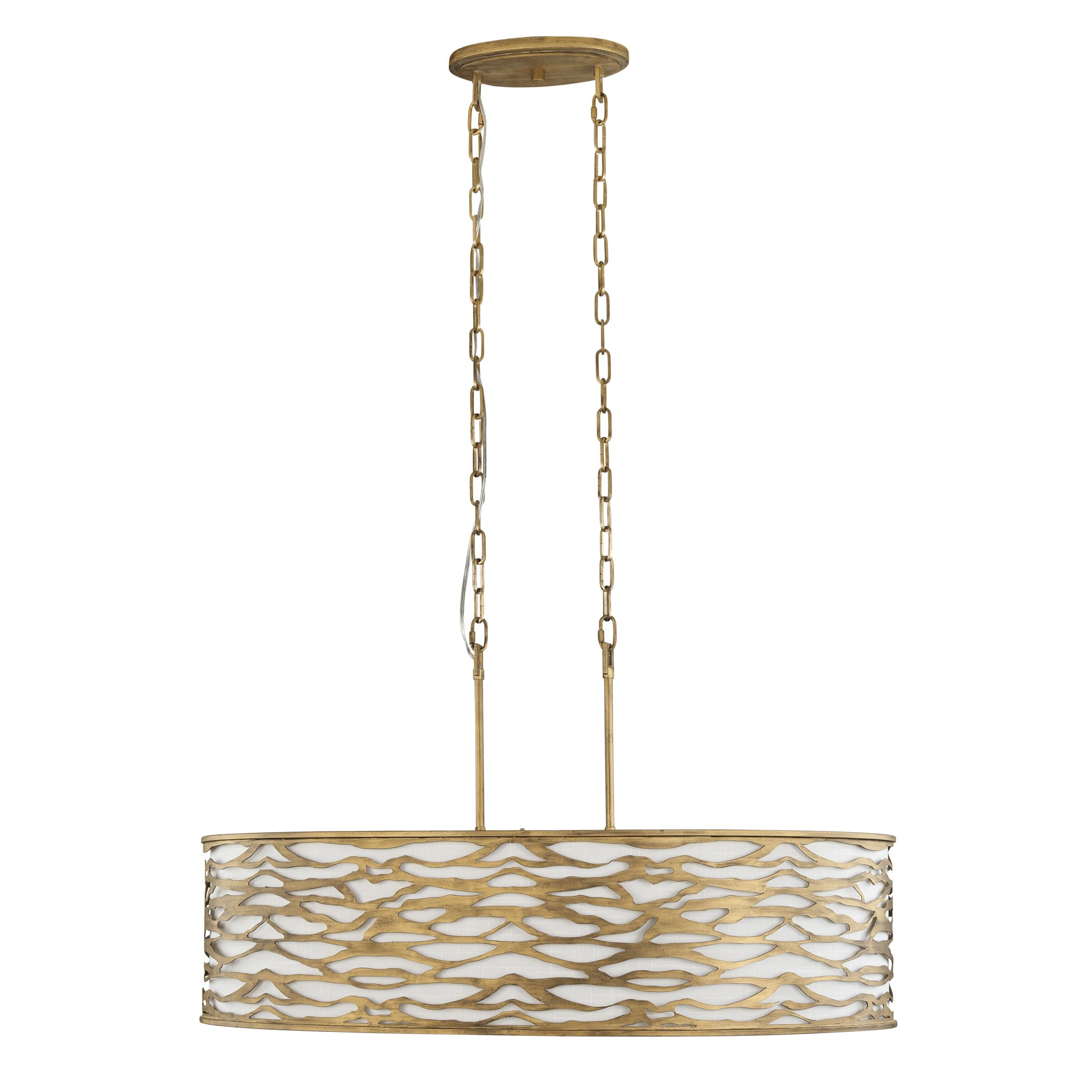 Kato 6 Light Oval Pendant - Havana Gold