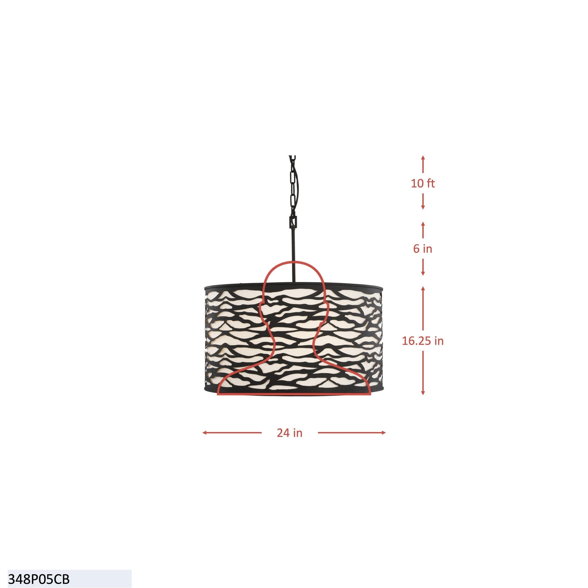 Kato 5 Light Pendant - Carbon Black