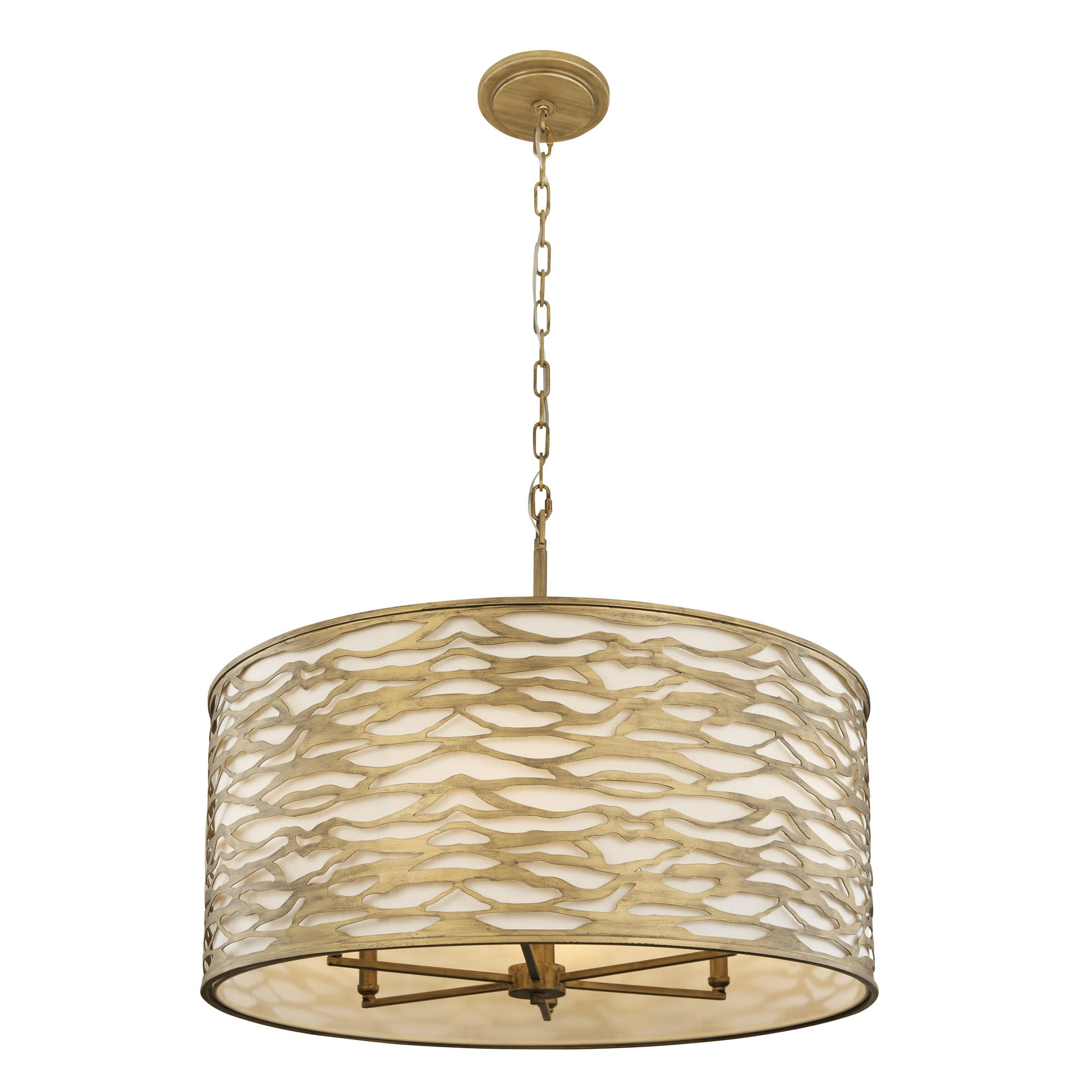 Kato 6 Light Pendant - Havana Gold