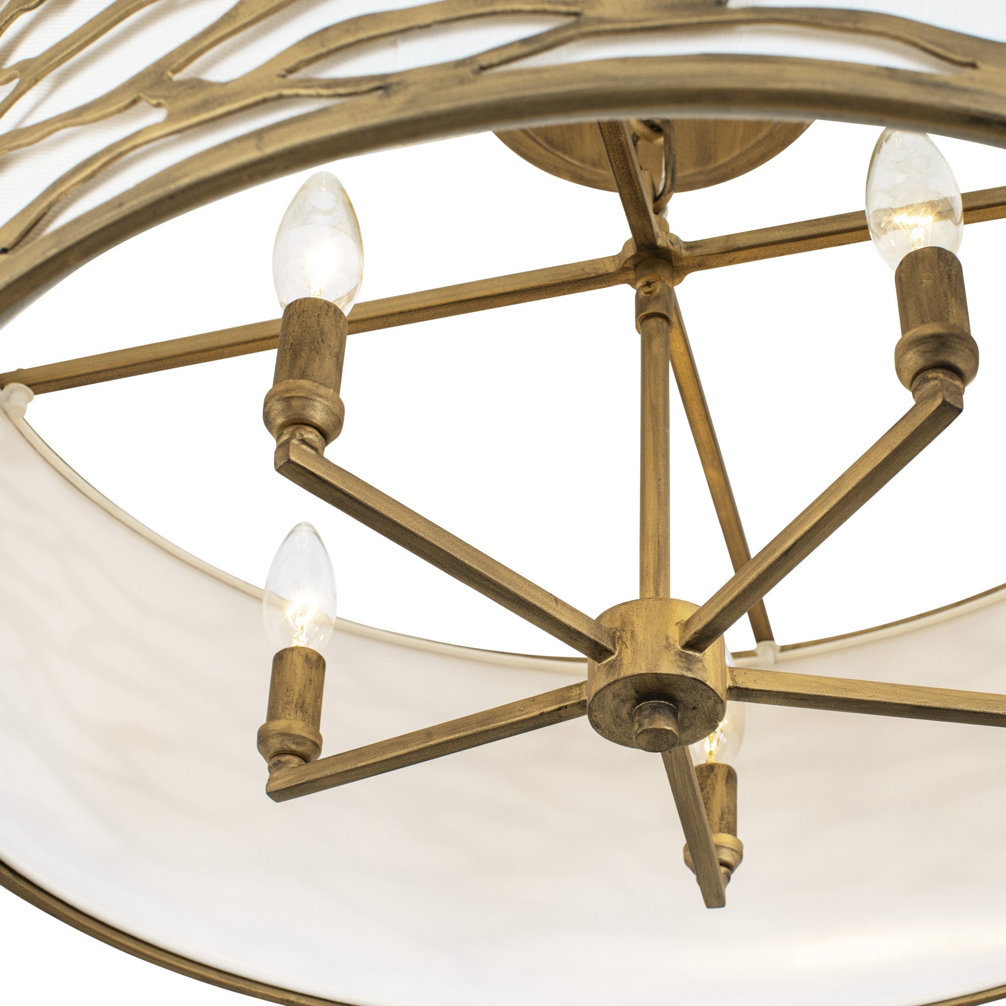 Kato 5 Light Convertible Semi-Flush/Pendant - Havana Gold