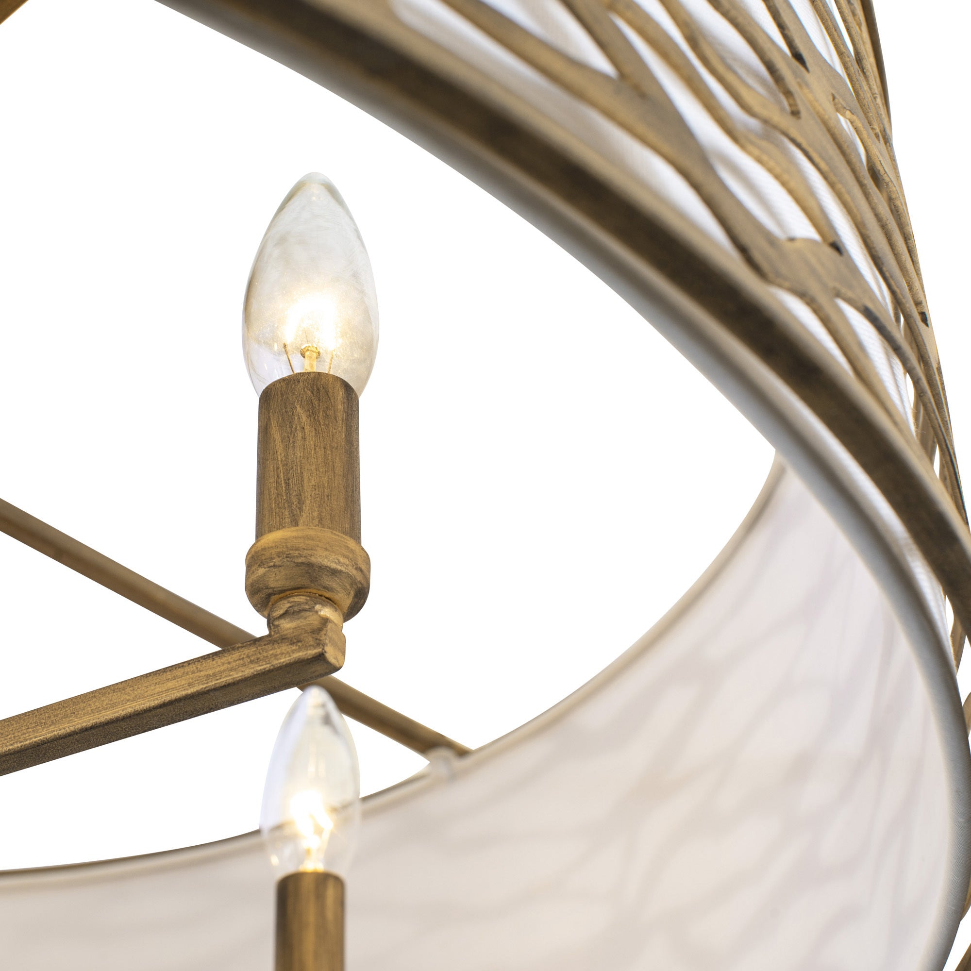 Kato 6 Light Convertible Semi-Flush/Pendant - Havana Gold