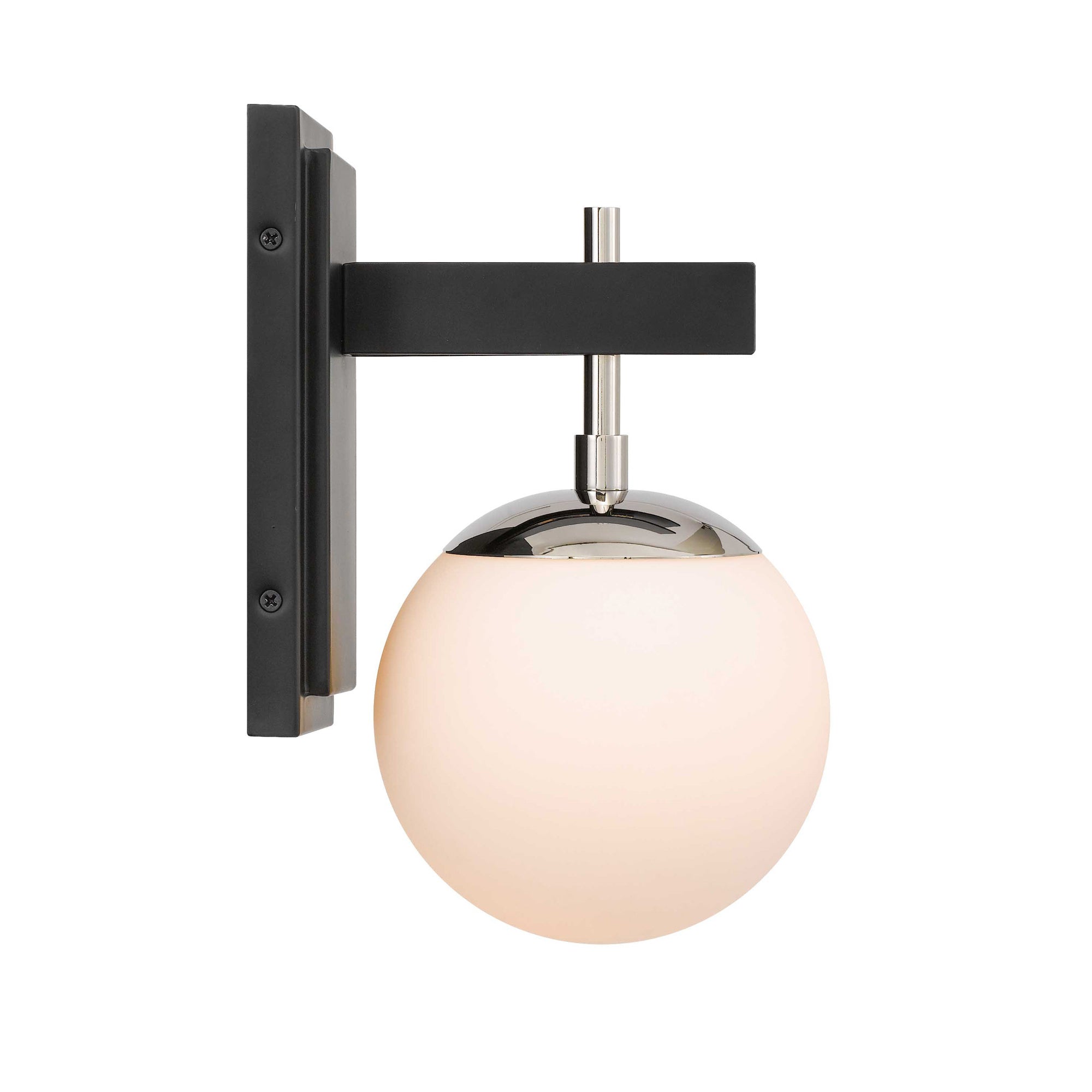 Allie 1 Light Bath - Black/Polished Nickel