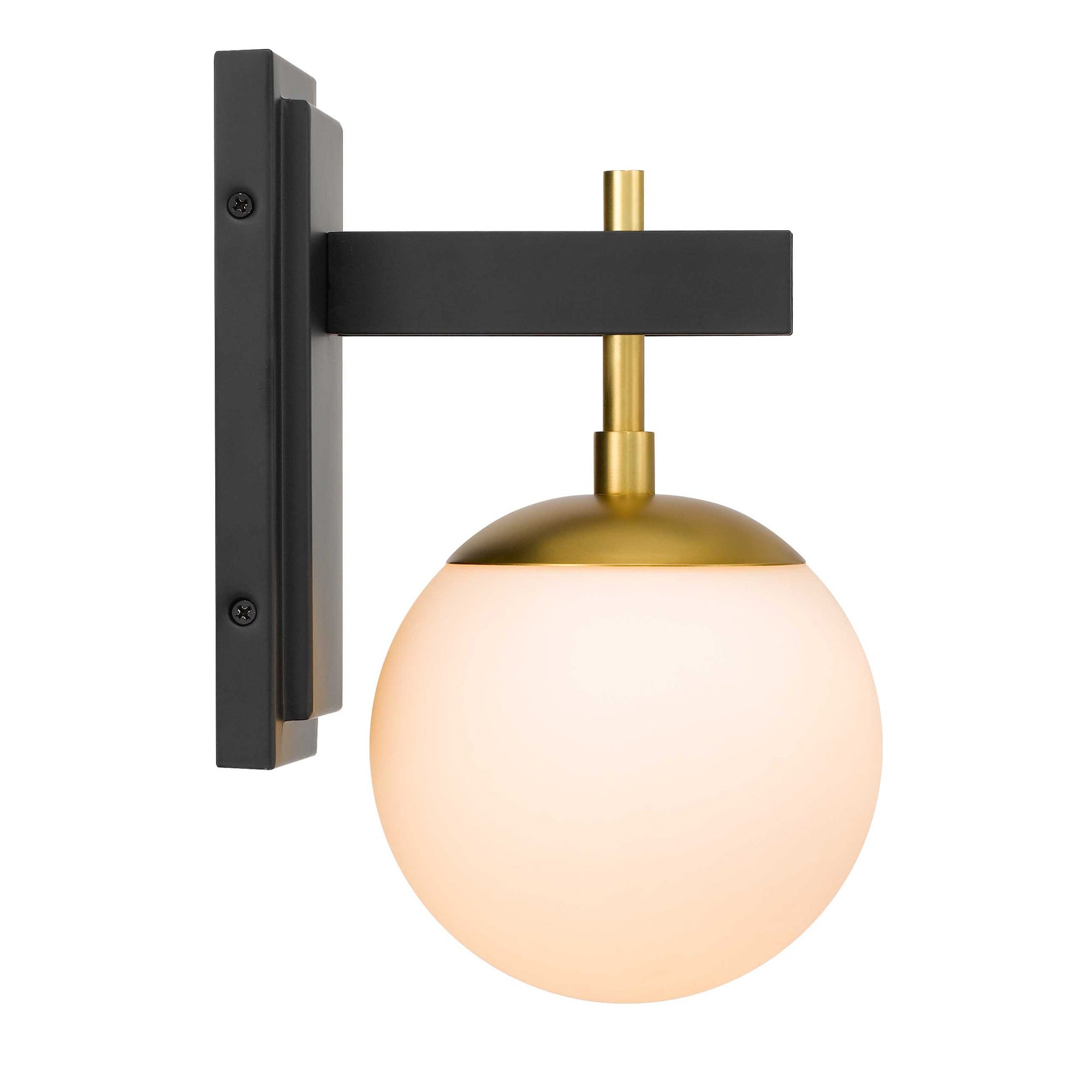 Allie 1 Light Bath - Black/Satin Brass