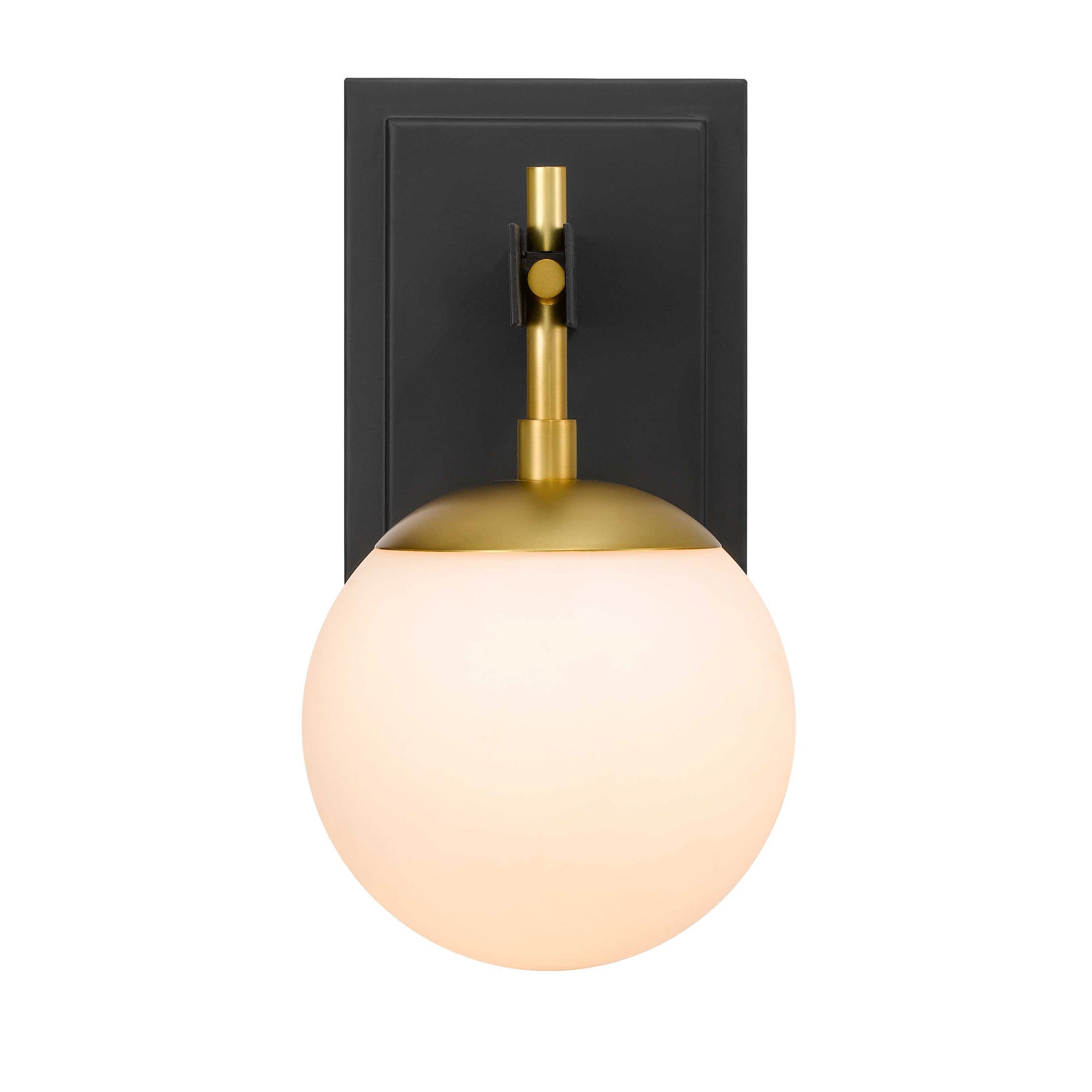 Allie 1 Light Bath - Black/Satin Brass