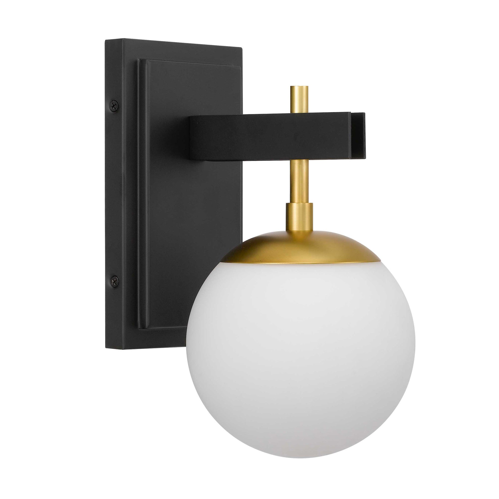 Allie 1 Light Bath - Black/Satin Brass