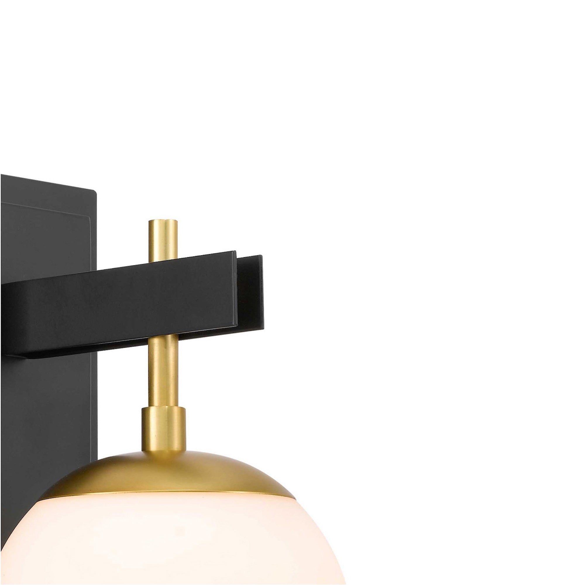 Allie 1 Light Bath - Black/Satin Brass