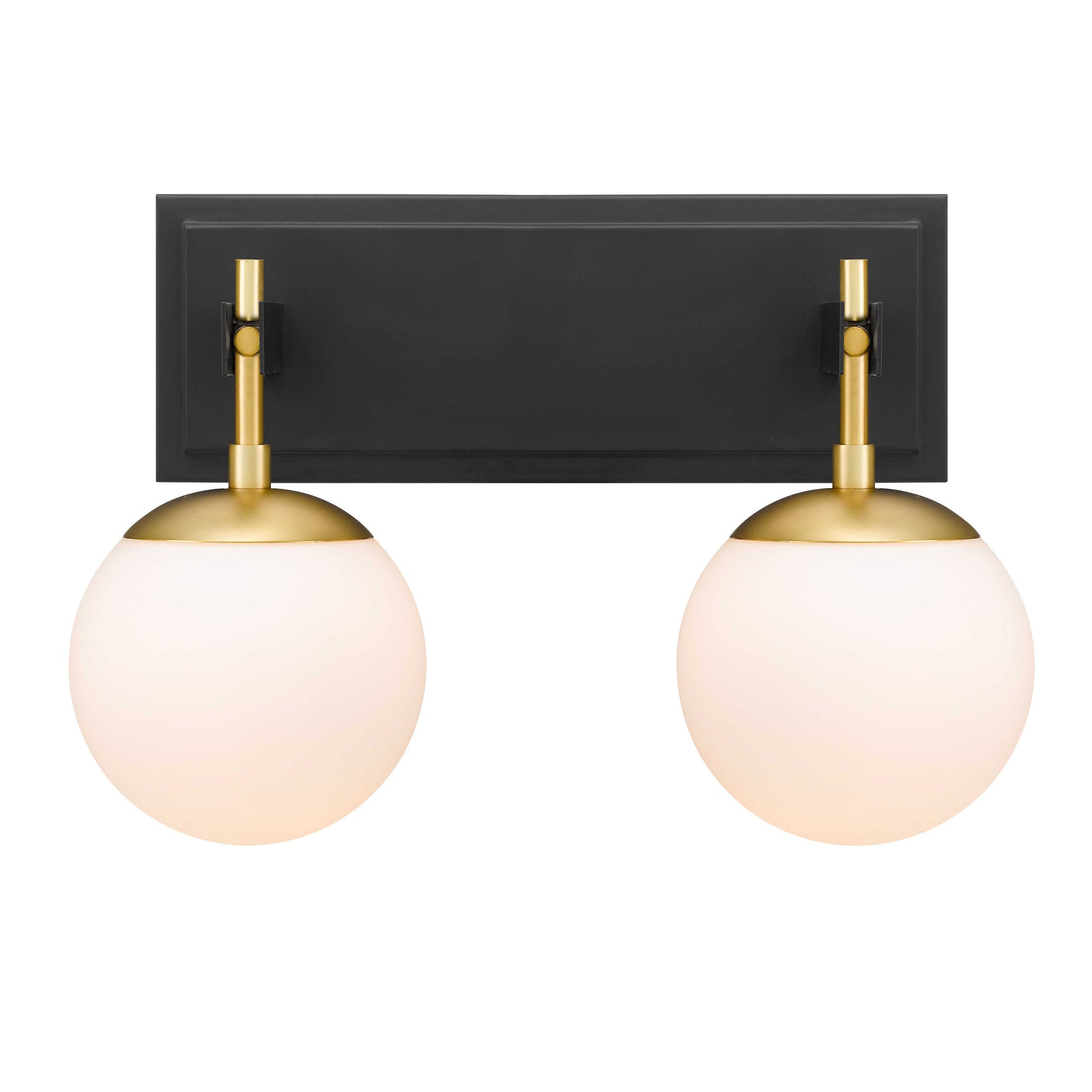 Allie 2 Light Bath - Black/Satin Brass