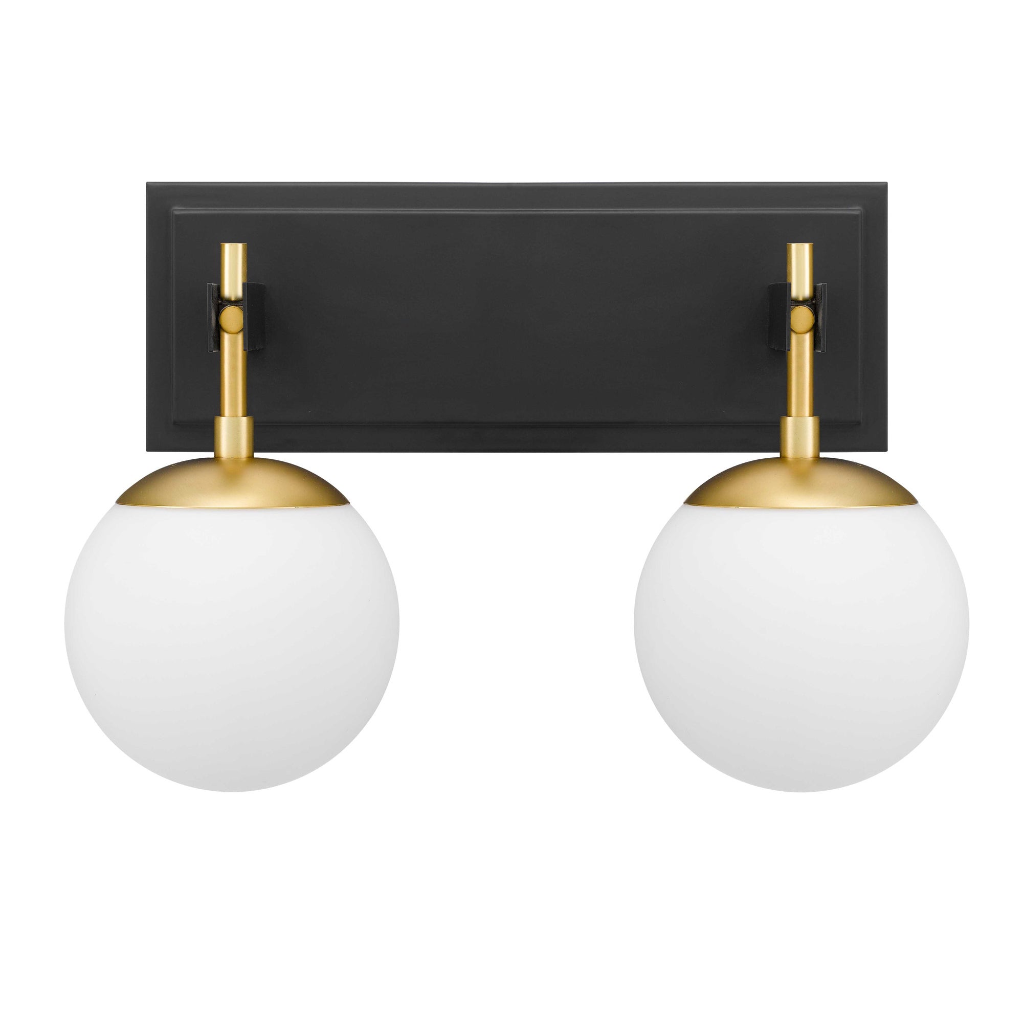 Allie 2 Light Bath - Black/Satin Brass