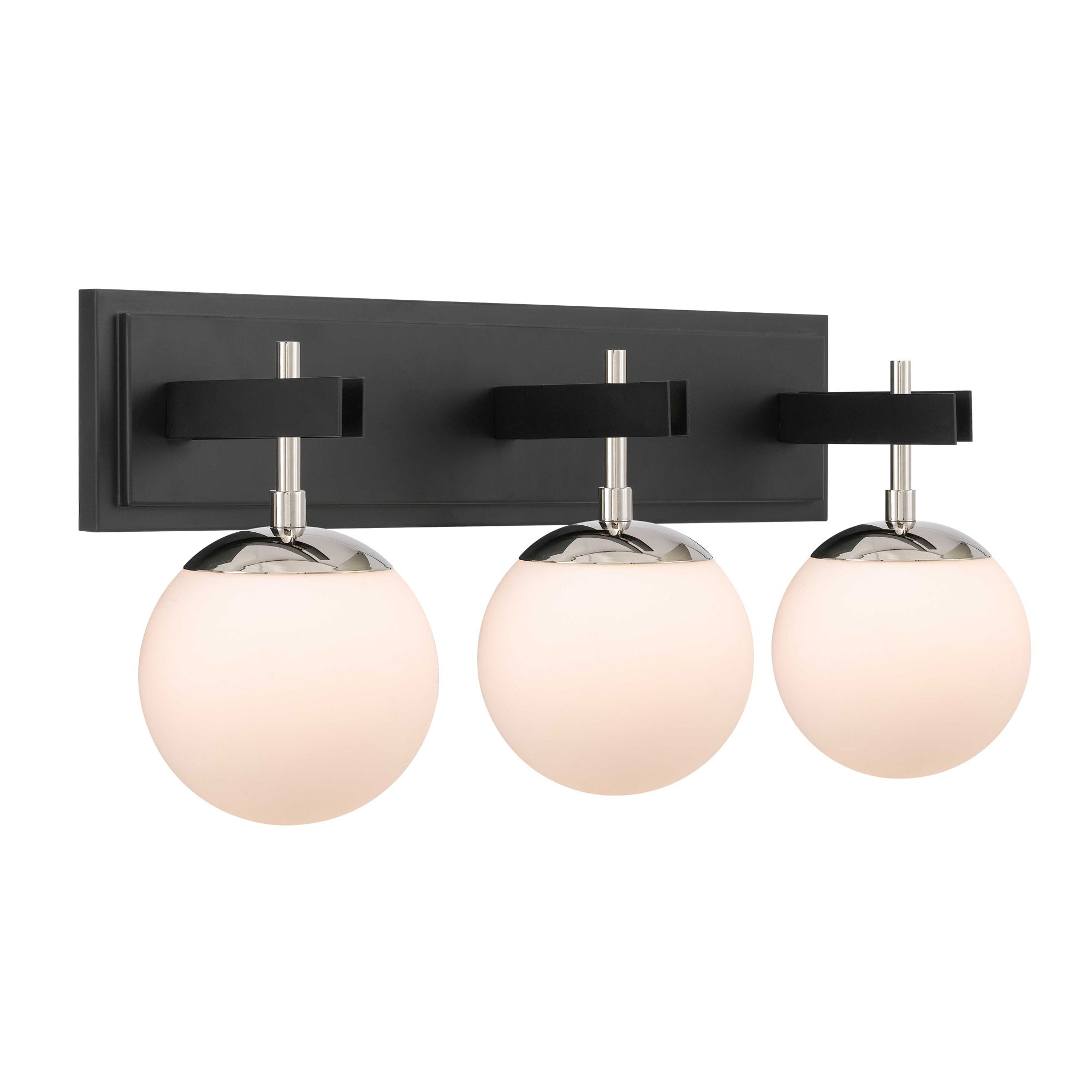 Allie 3 Light Bath - Black/Polished Nickel