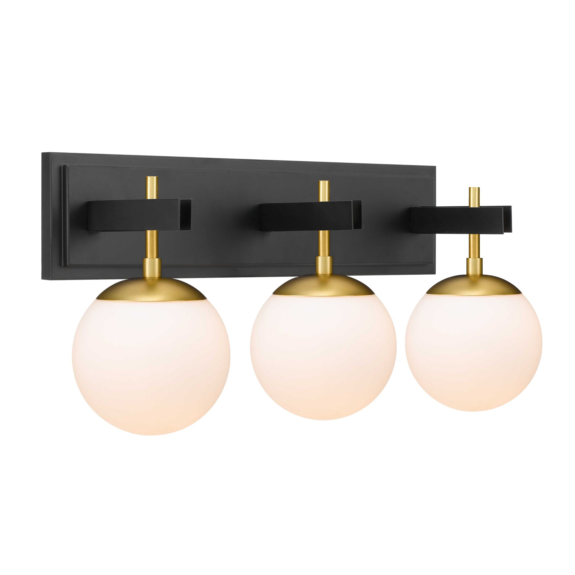 Allie 3 Light Bath - Black/Satin Brass