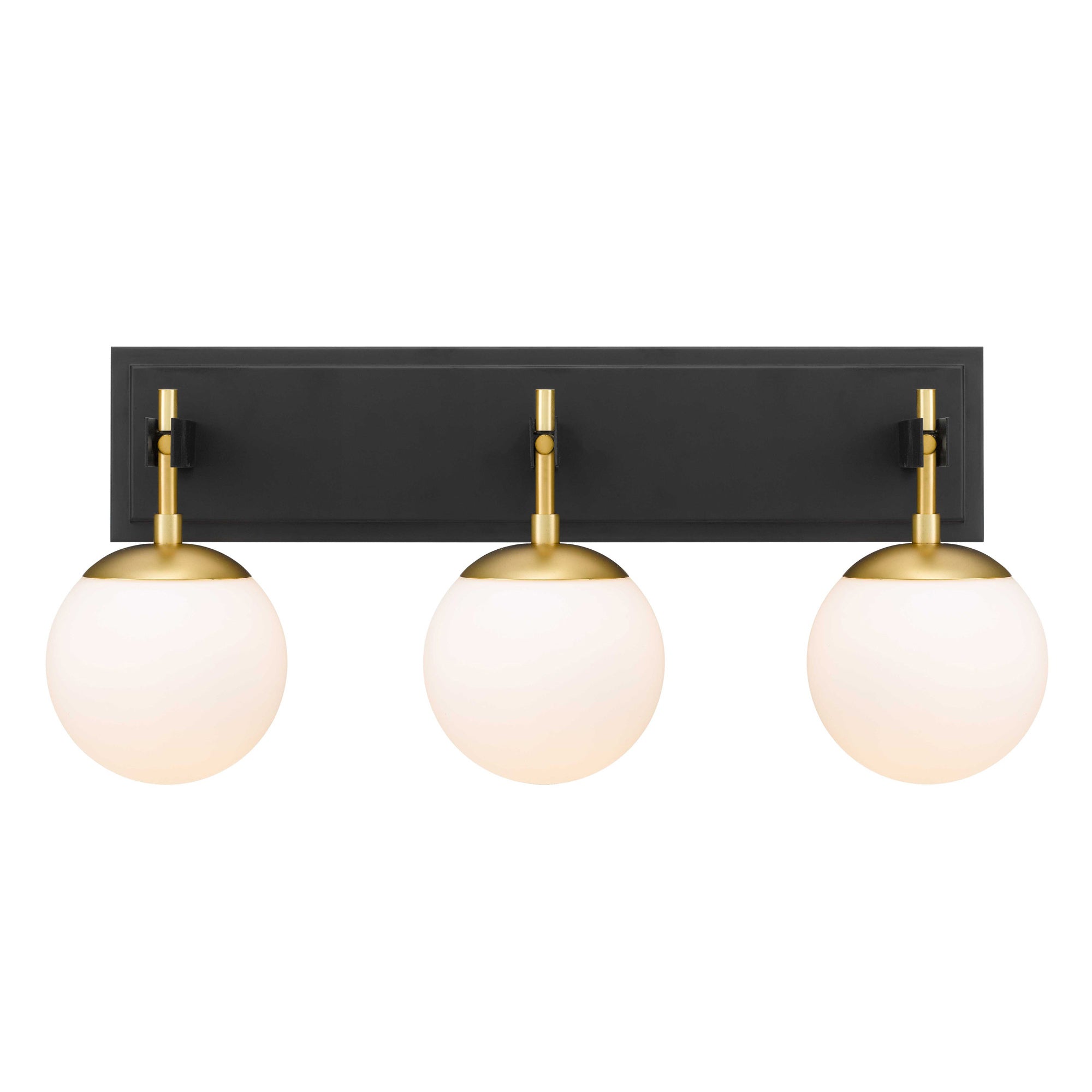 Allie 3 Light Bath - Black/Satin Brass