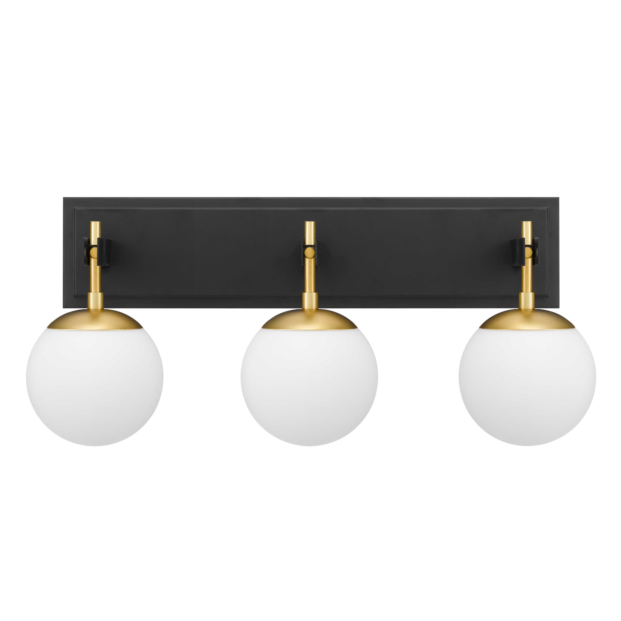 Allie 3 Light Bath - Black/Satin Brass