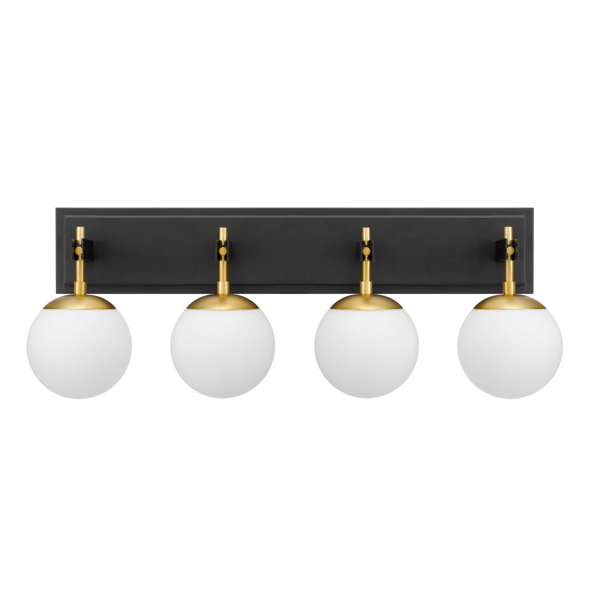 Allie 4 Light Bath - Black/Satin Brass