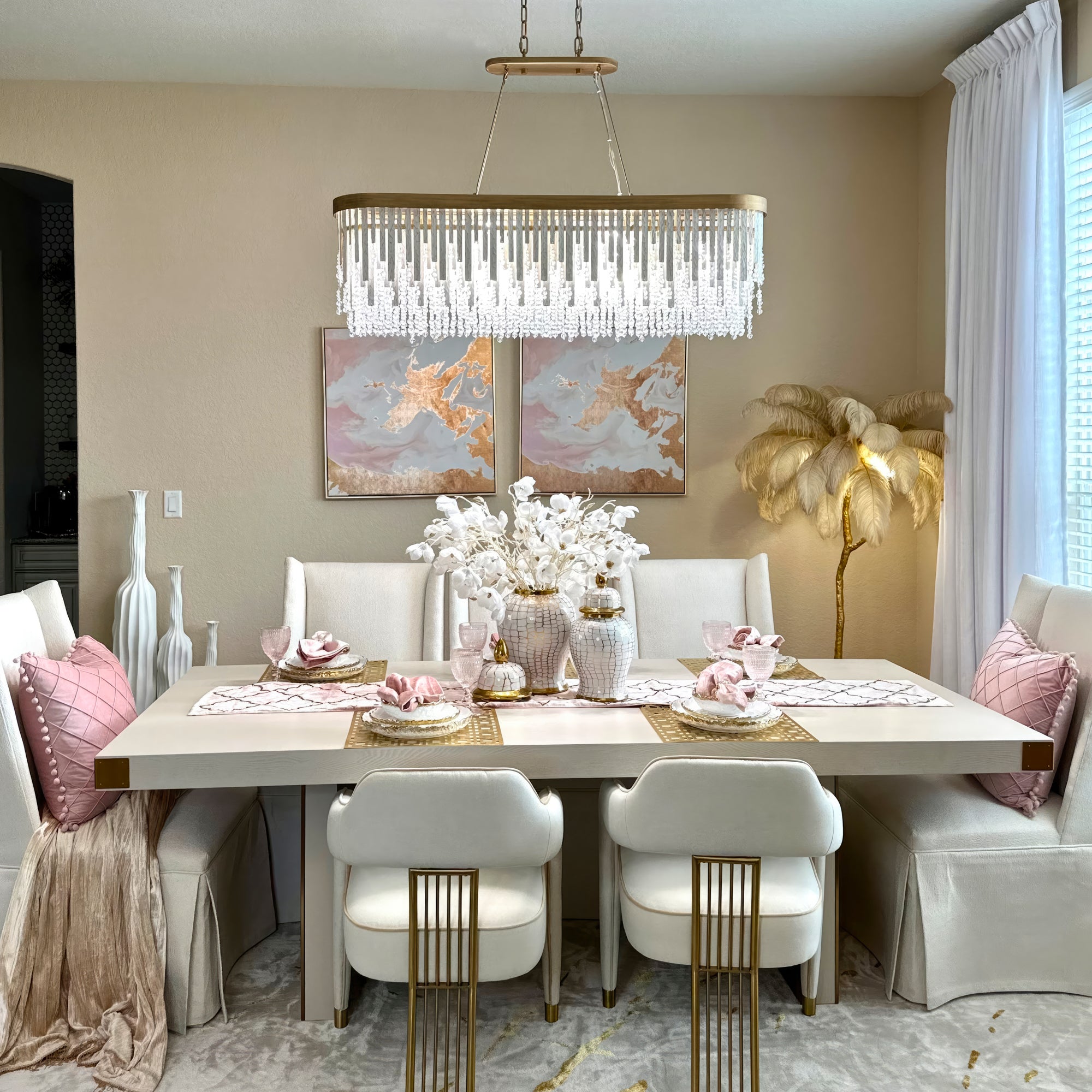 Lafayette 6 Light Linear Pendant - Havana Gold