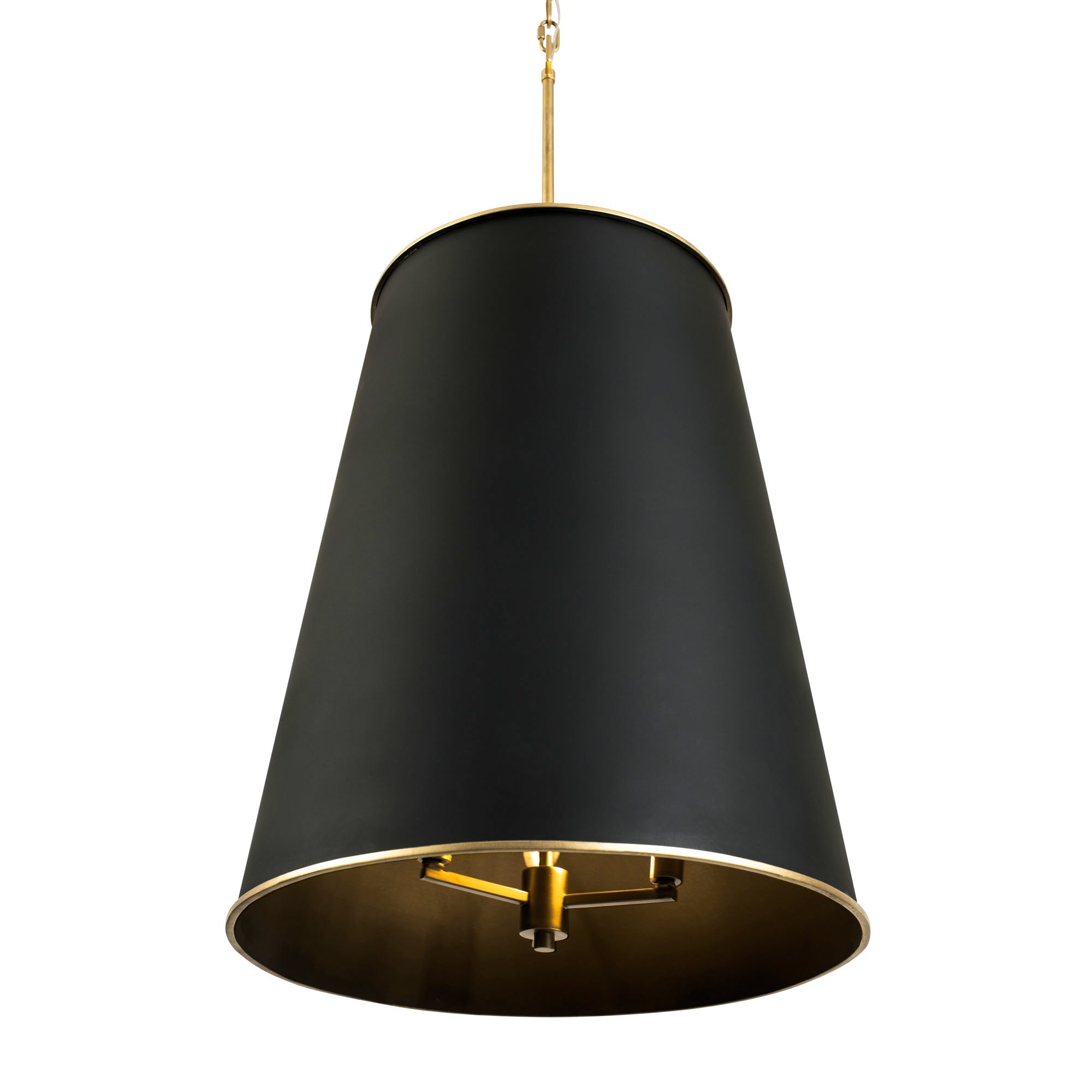 Coco 9 Light Foyer - Matte Black/French Gold
