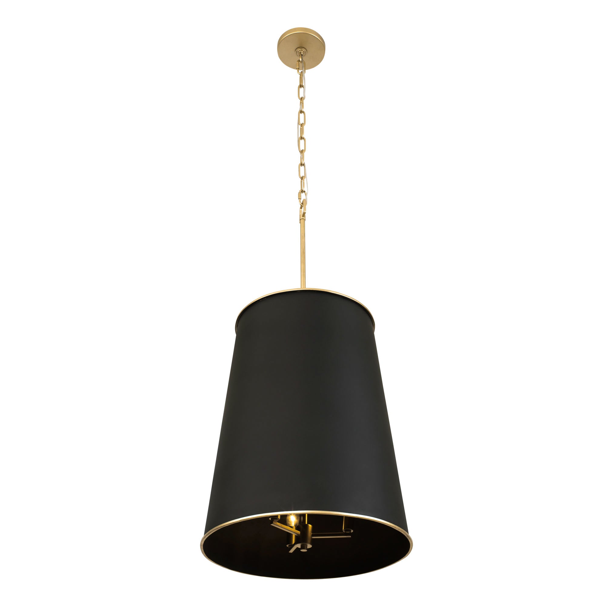 Coco 9 Light Foyer - Matte Black/French Gold