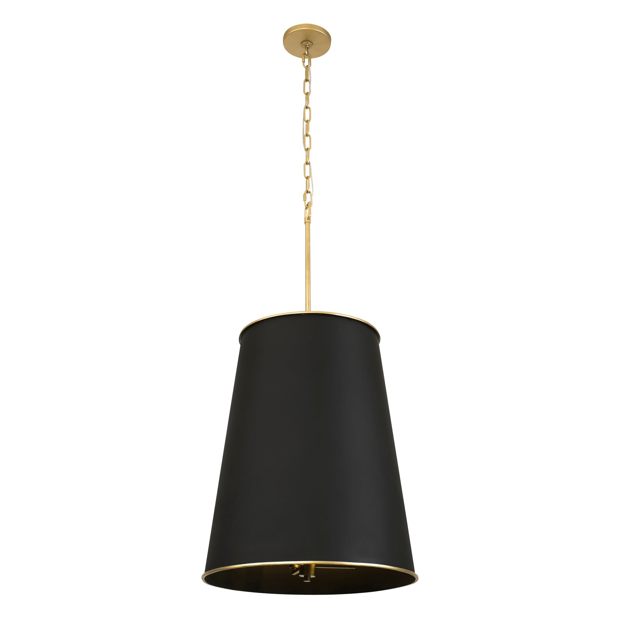 Coco 364F09MBFG 9-Light Foyer Pendant Light - Matte Black/French Gold