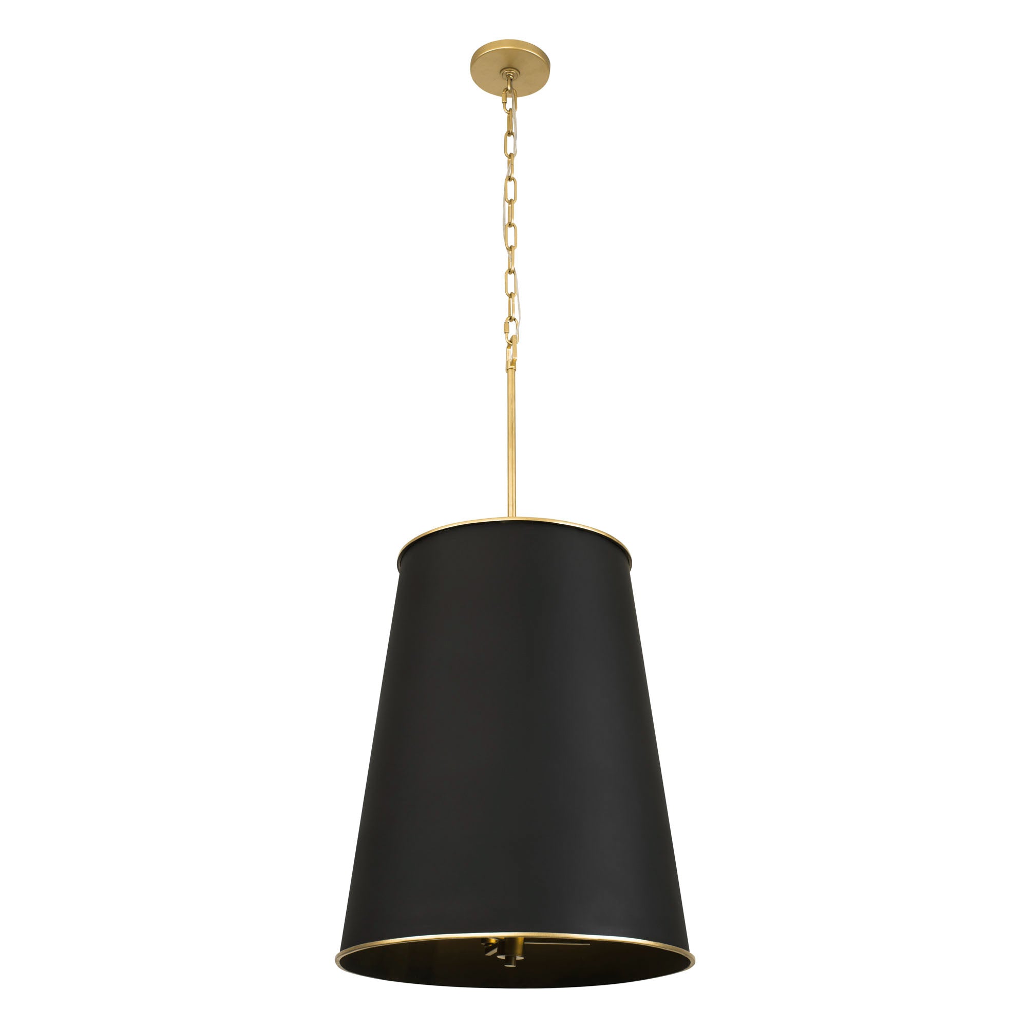 Coco 9 Light Foyer - Matte Black/French Gold