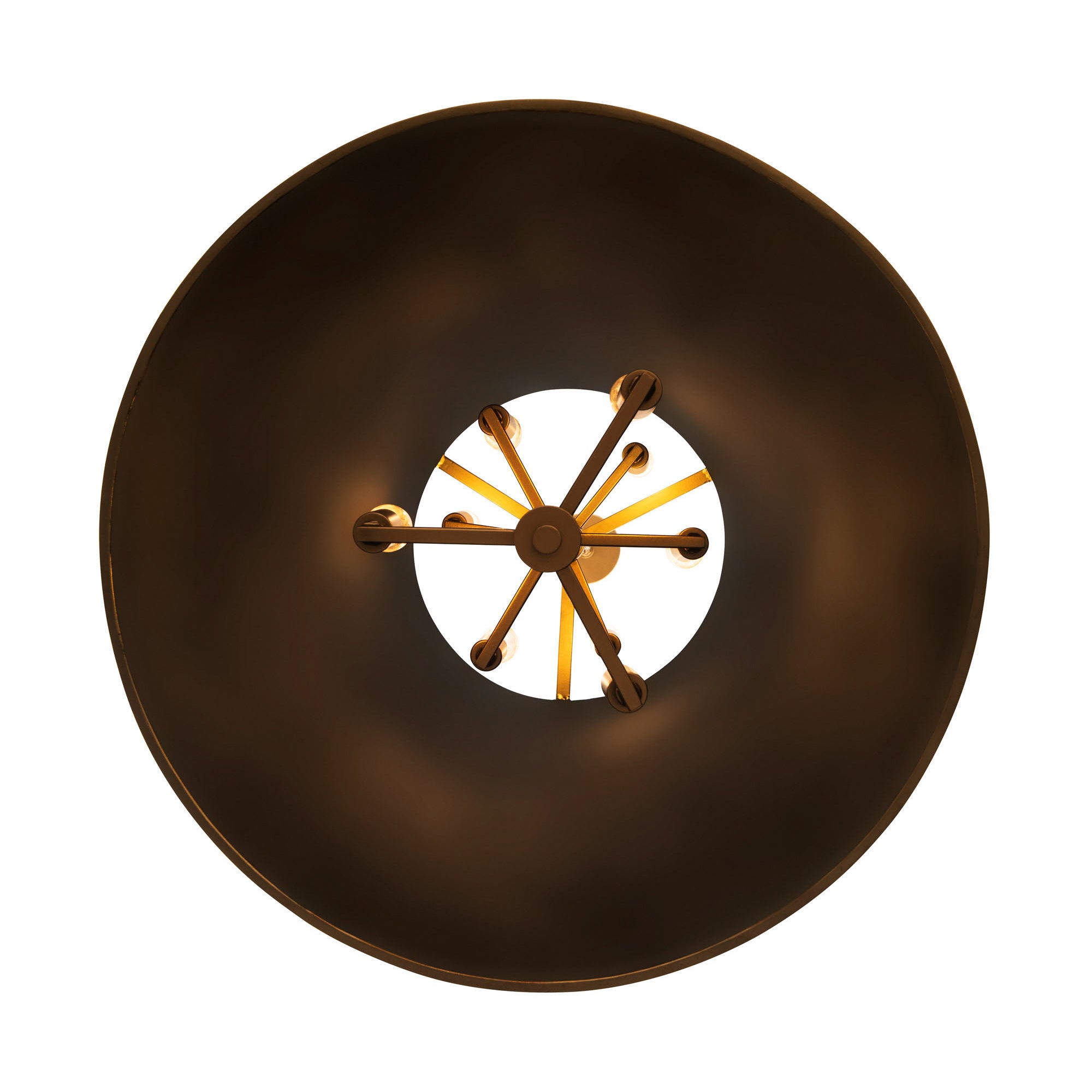 Coco 9 Light Foyer - Matte Black/French Gold