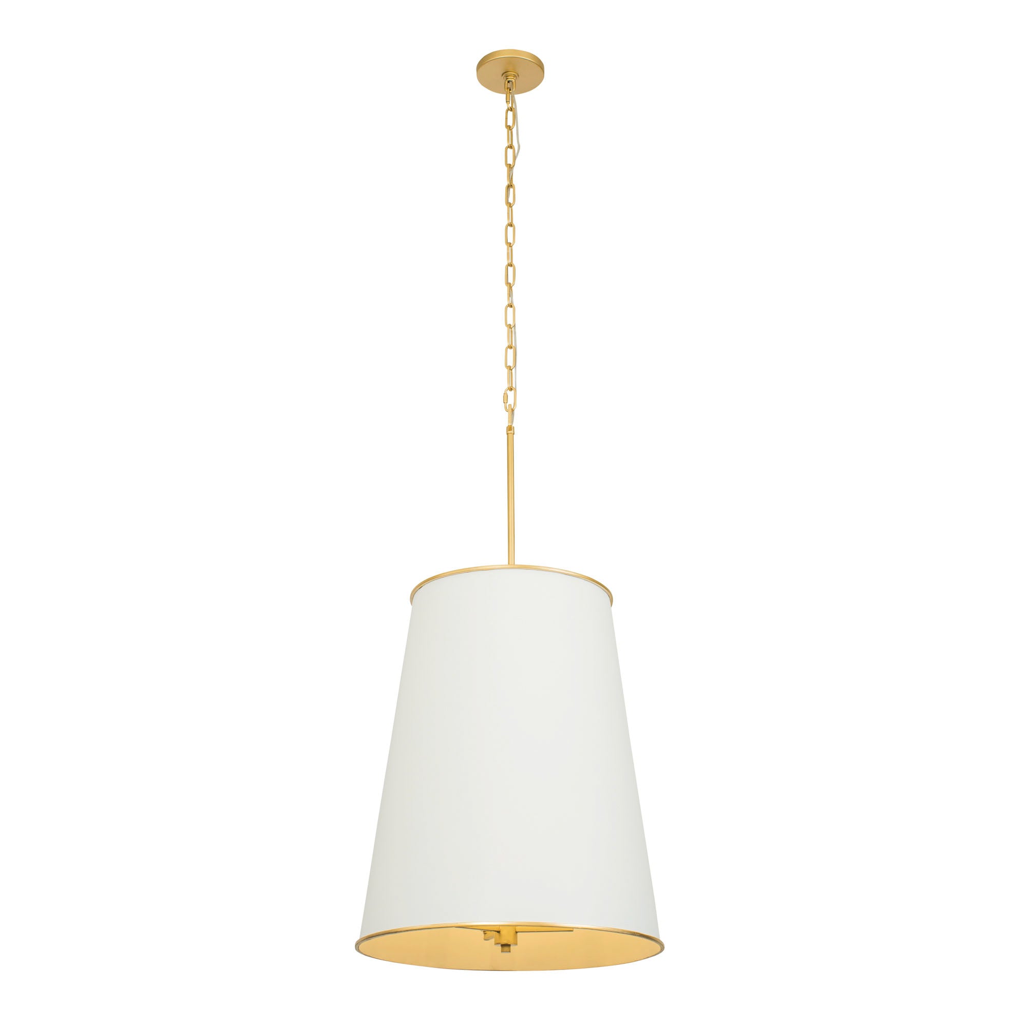 Coco 9 Light Foyer - Matte White/French Gold