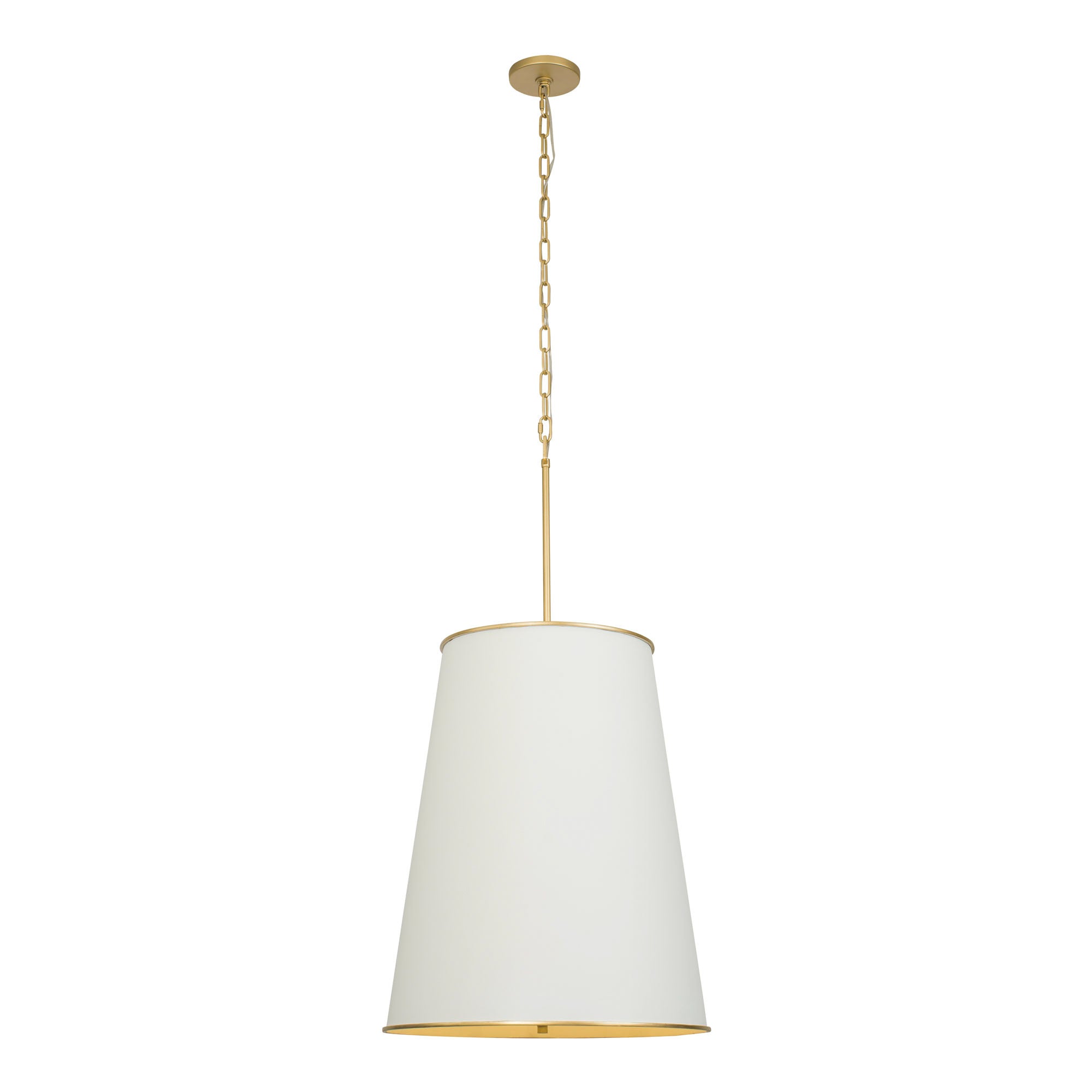 Coco 9 Light Foyer - Matte White/French Gold