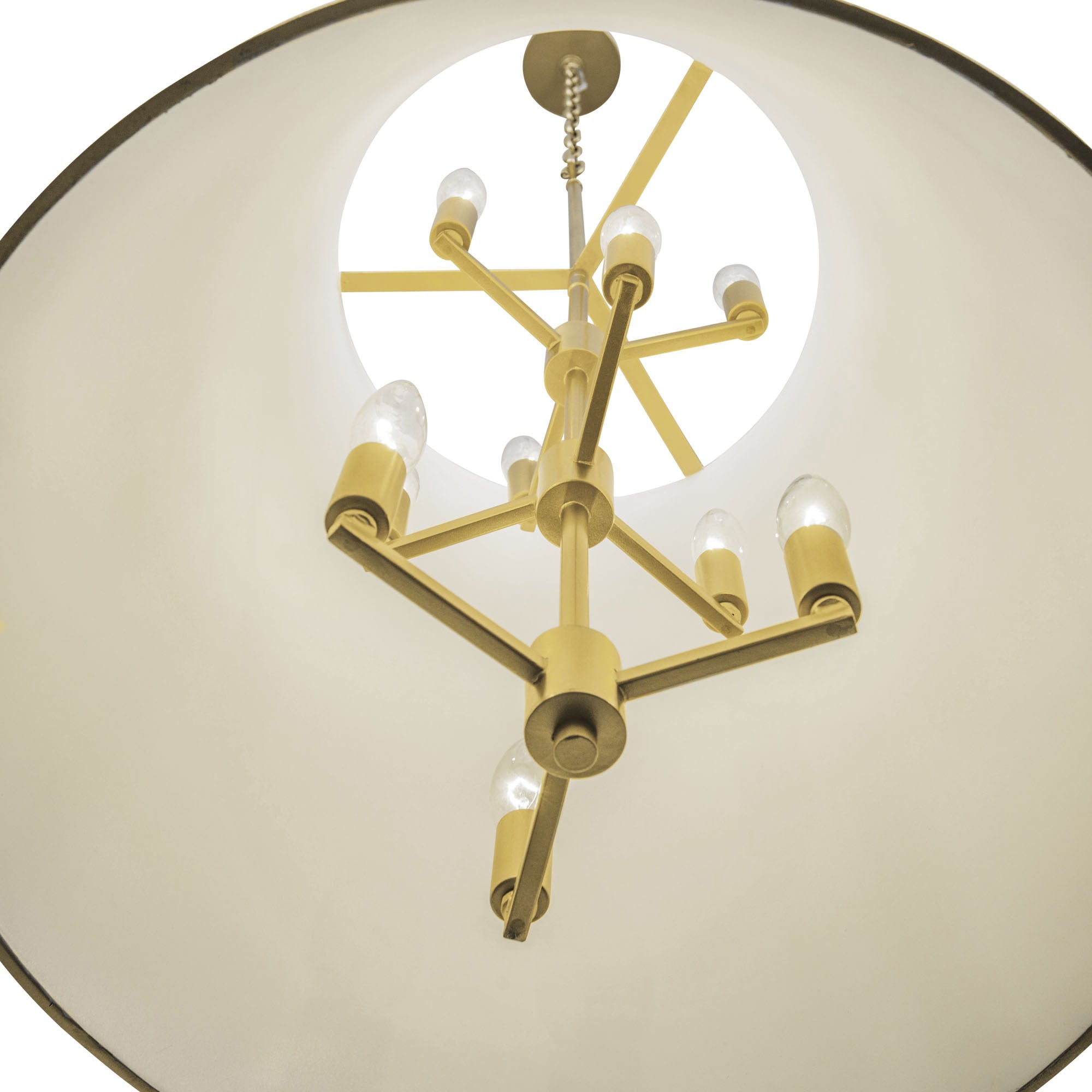 Coco 9 Light Foyer - Matte White/French Gold